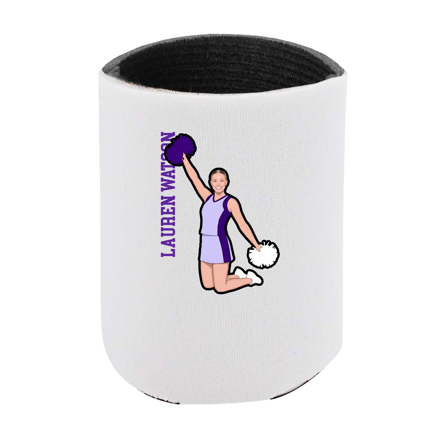Can Holder — Name Vertical in White