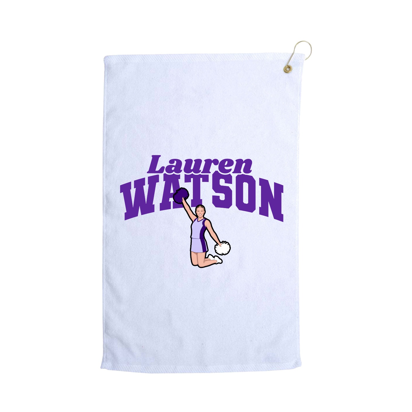 Golf Towel — Signature Arch in White