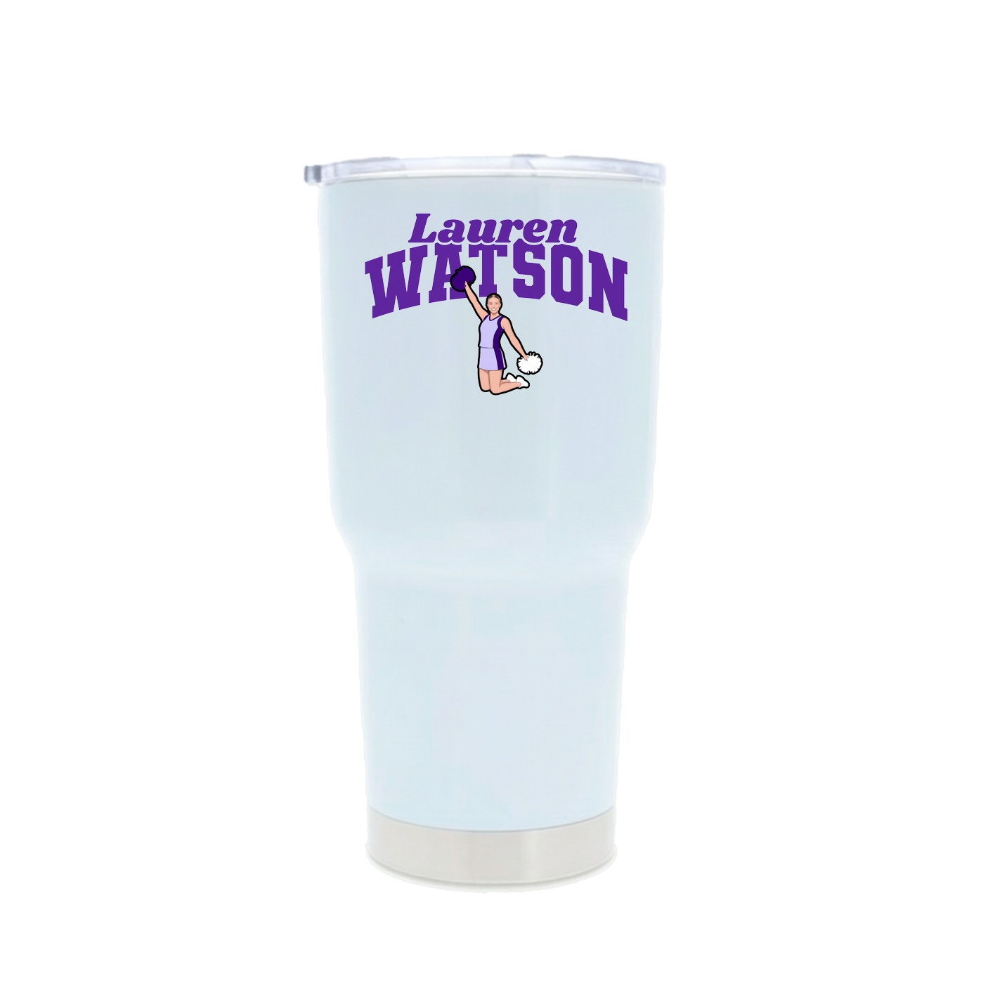 30oz Stainless Steel Tumbler — Signature Arch in White