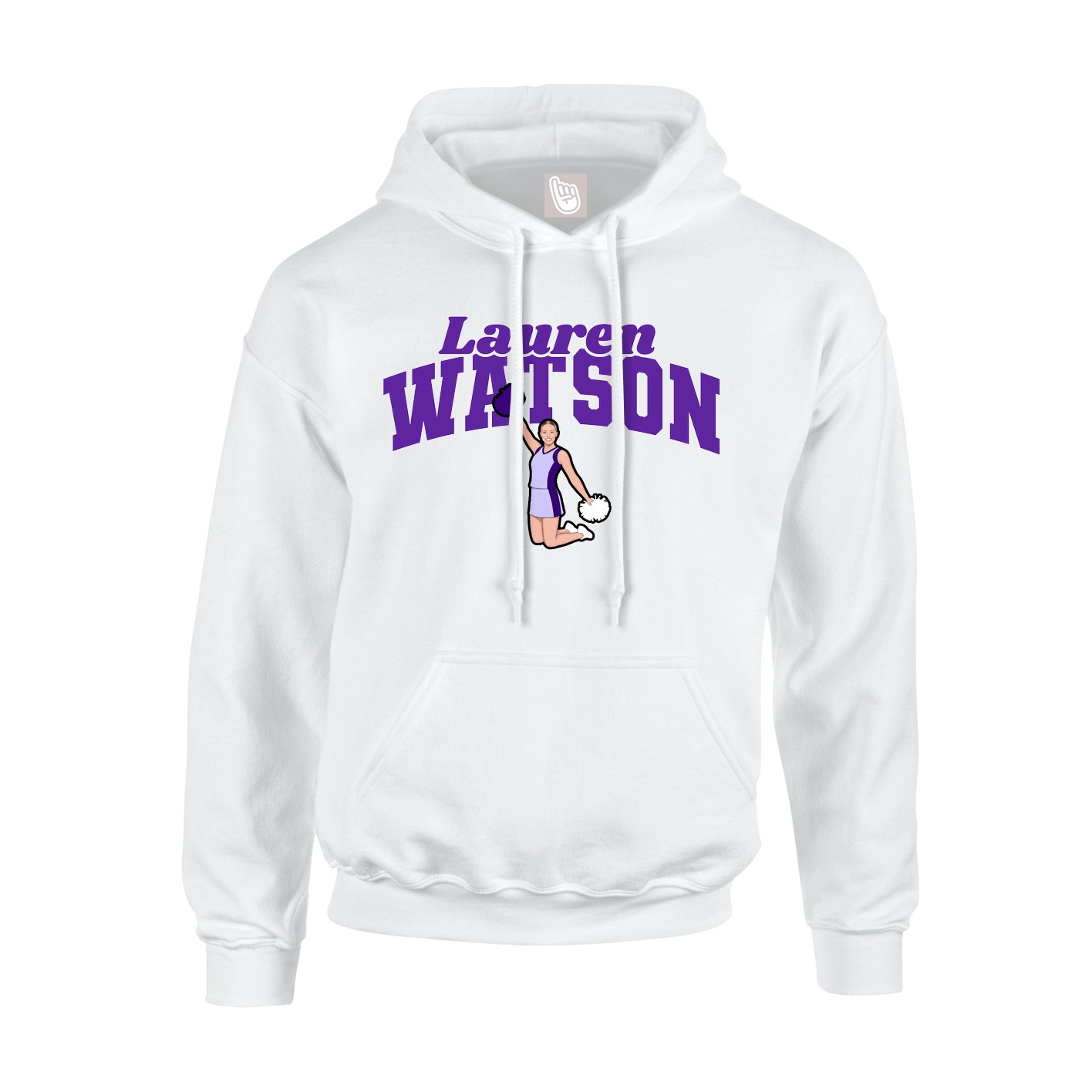 Hoodie — Signature Arch in White