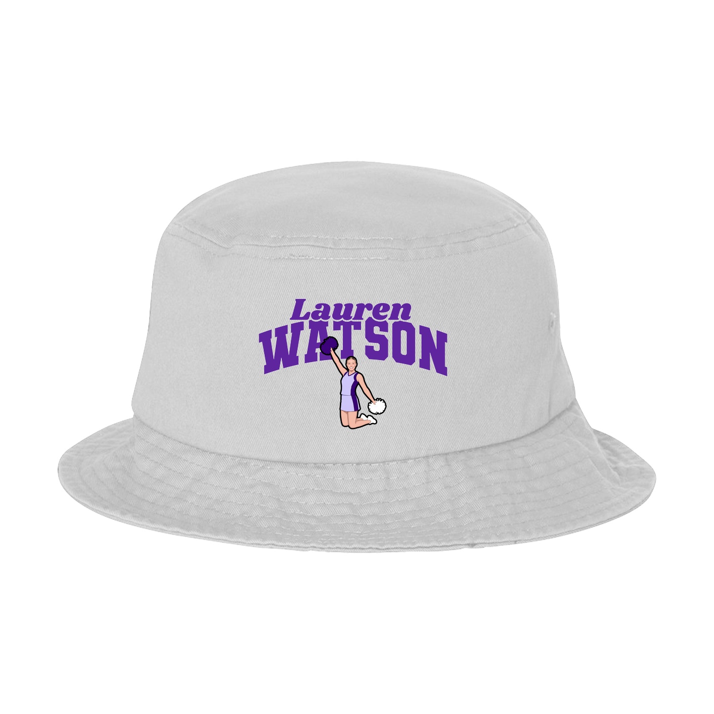 Bucket Cap — Signature Arch in White