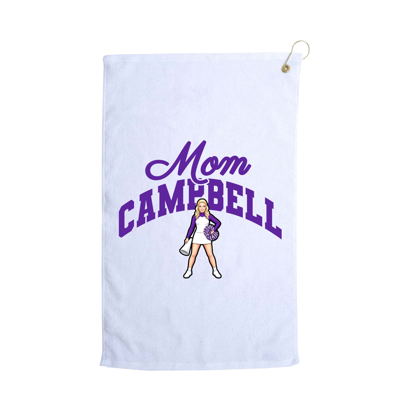 Golf Towel — Mothers Day Arch in White
