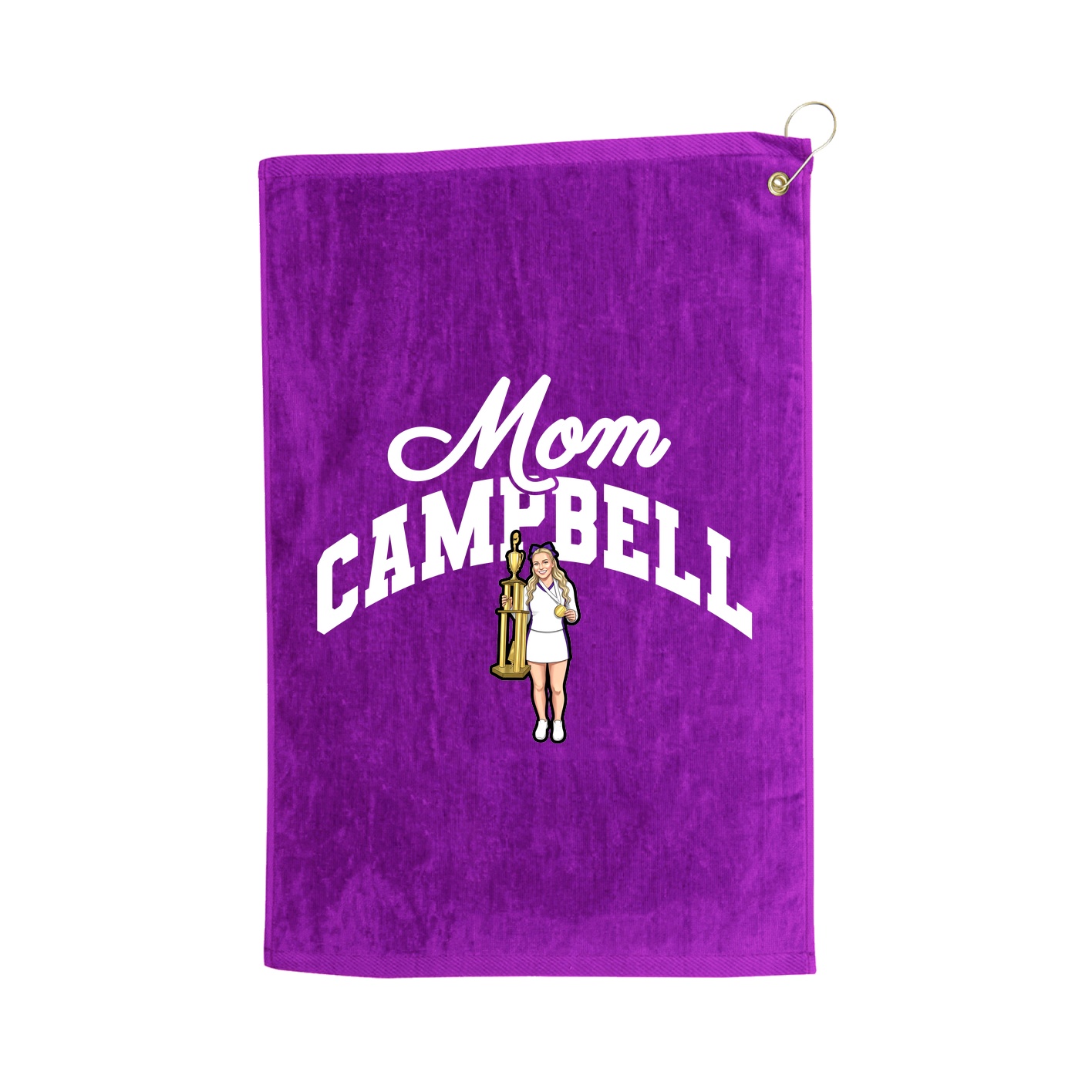 Golf Towel — Mothers Day Arch in Purple