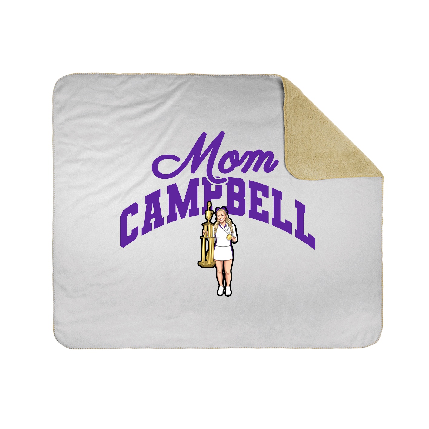 Throw Blanket — Mothers Day Arch in White
