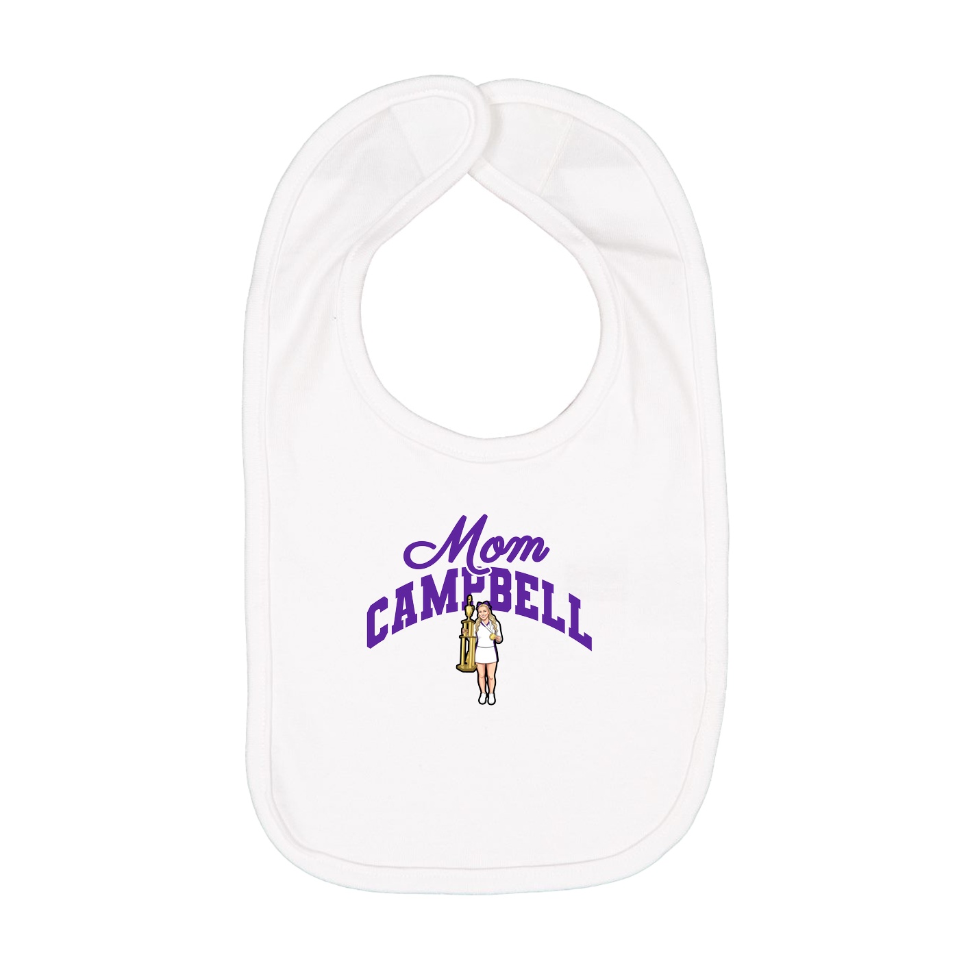 Infant Bib — Mothers Day Arch in White