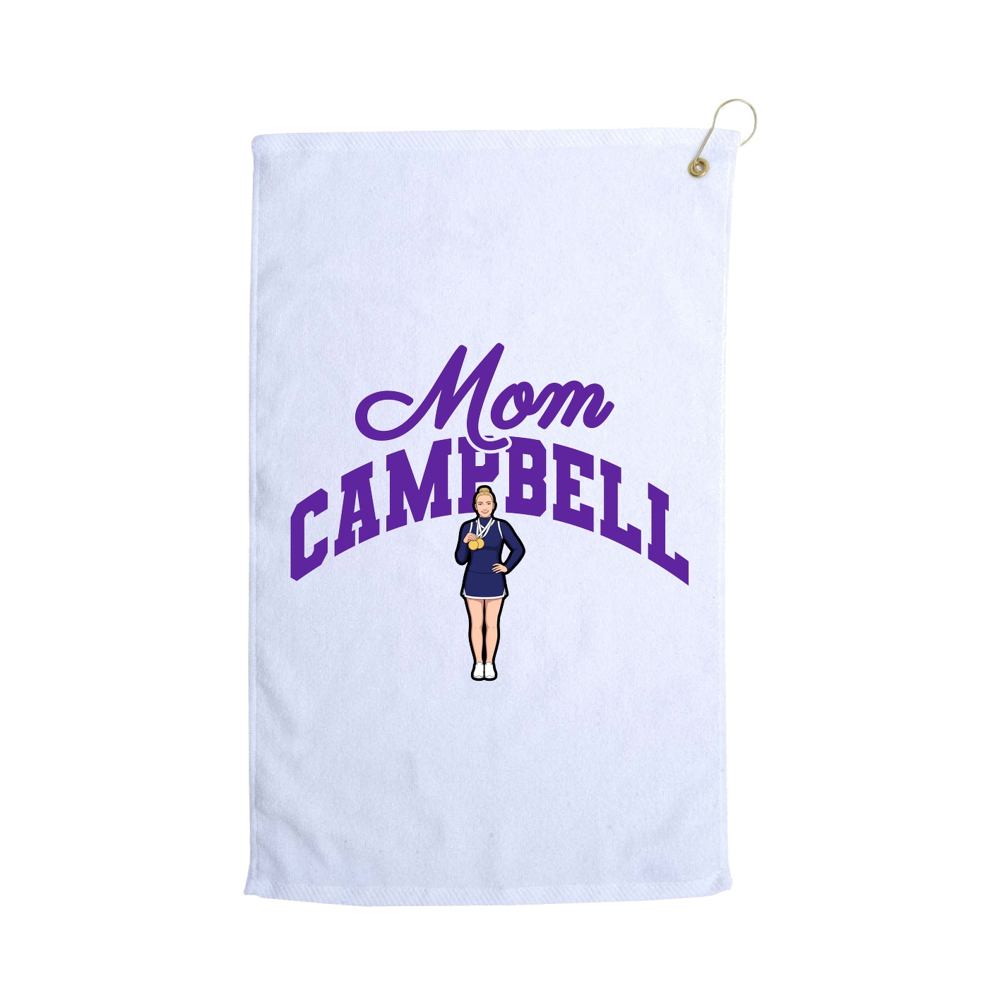 Golf Towel — Mothers Day Arch in White