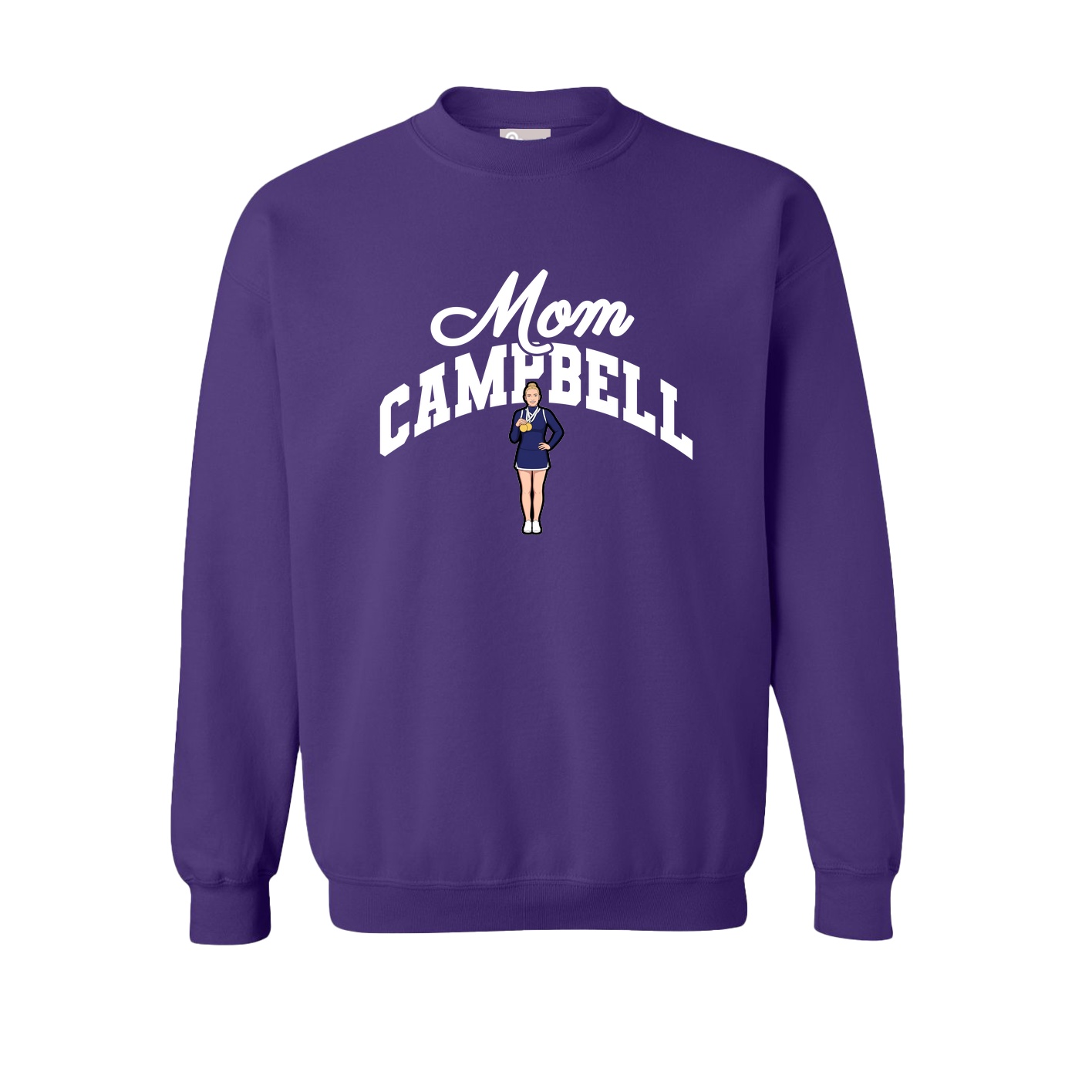 Fleece Crew — Mothers Day Arch in Purple