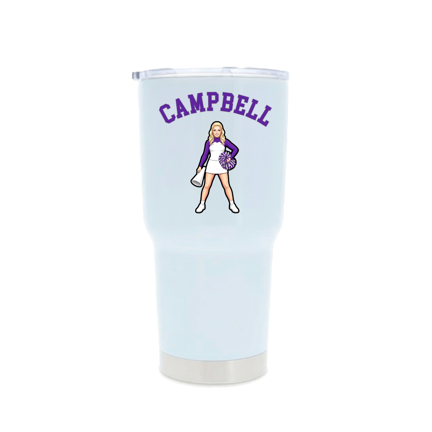 30oz Stainless Steel Tumbler — Shirsey Arch in White