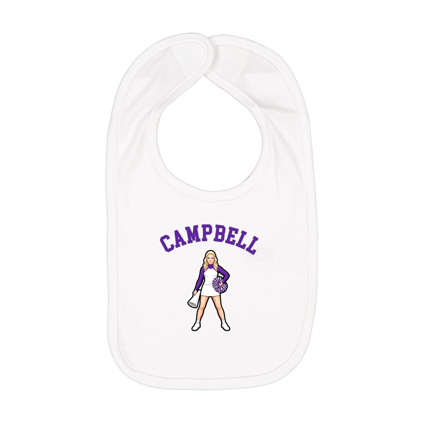 Infant Bib — Shirsey Arch in White