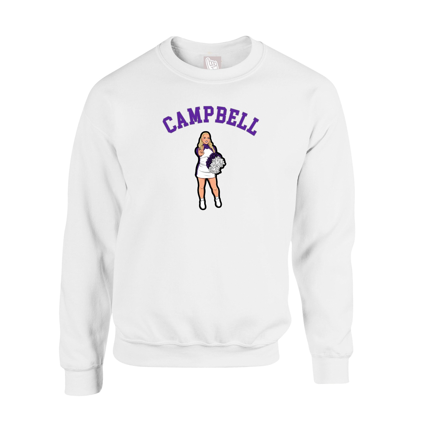 Fleece Crew — Shirsey Arch in White