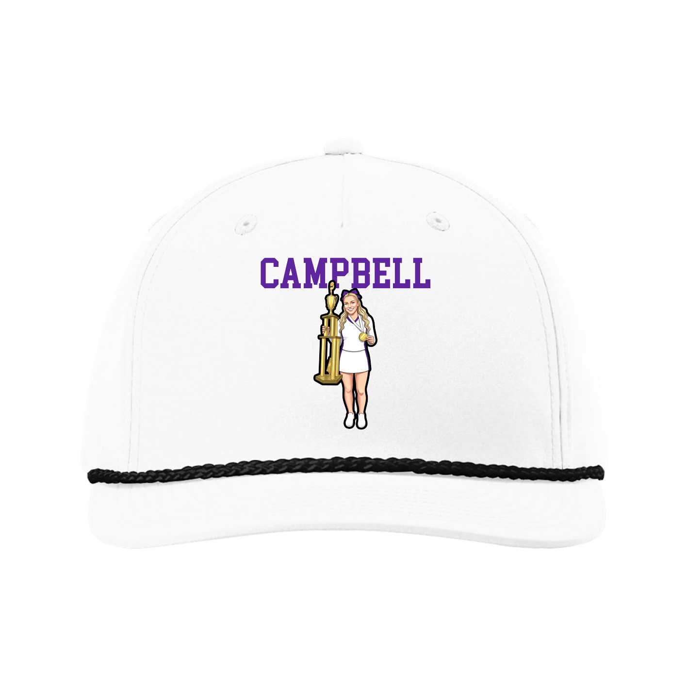 Five-Panel Classic Rope Cap — Shirsey in White