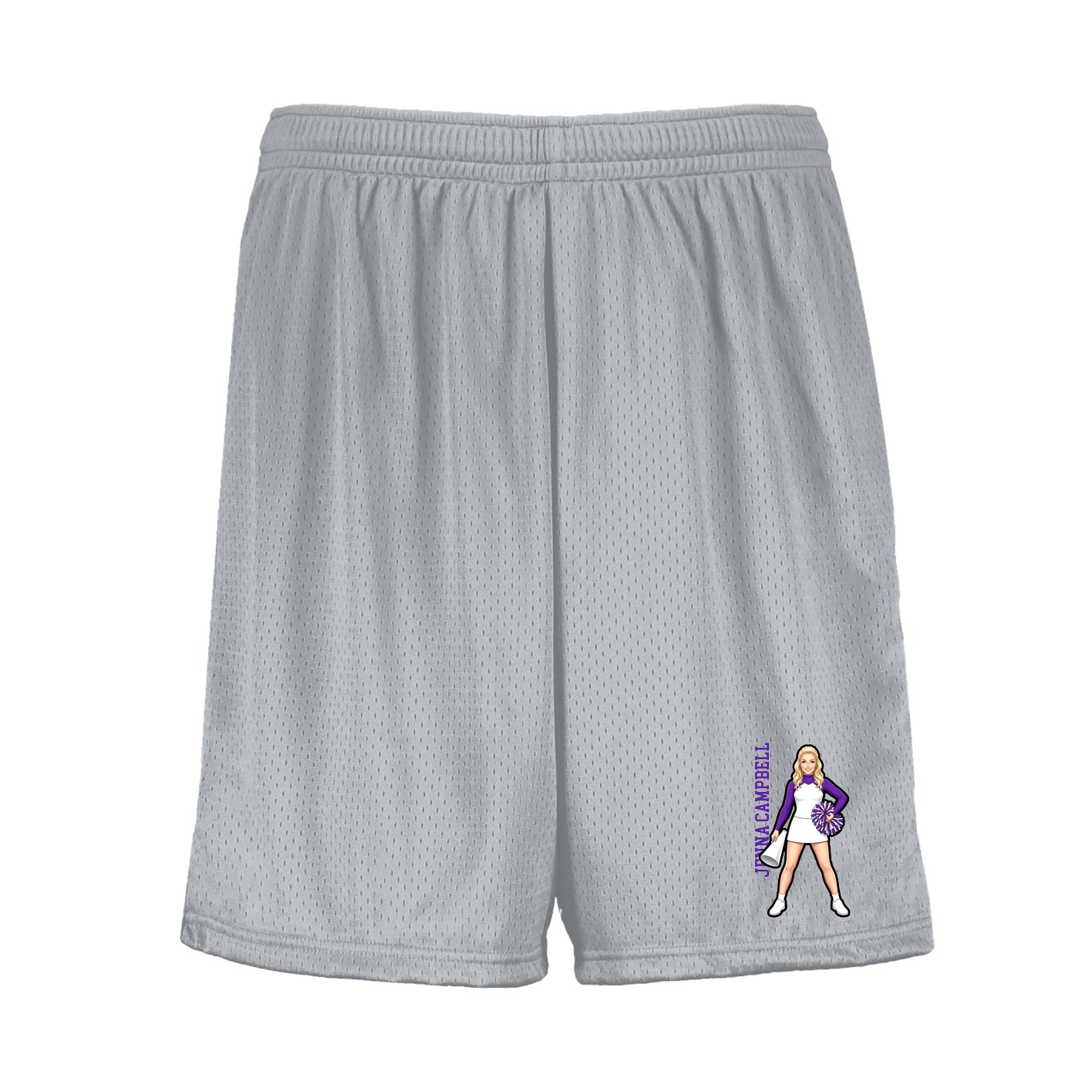 Shorts — Name Vertical in Silver