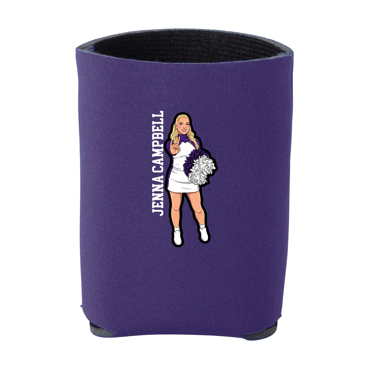 Can Holder — Name Vertical in Purple