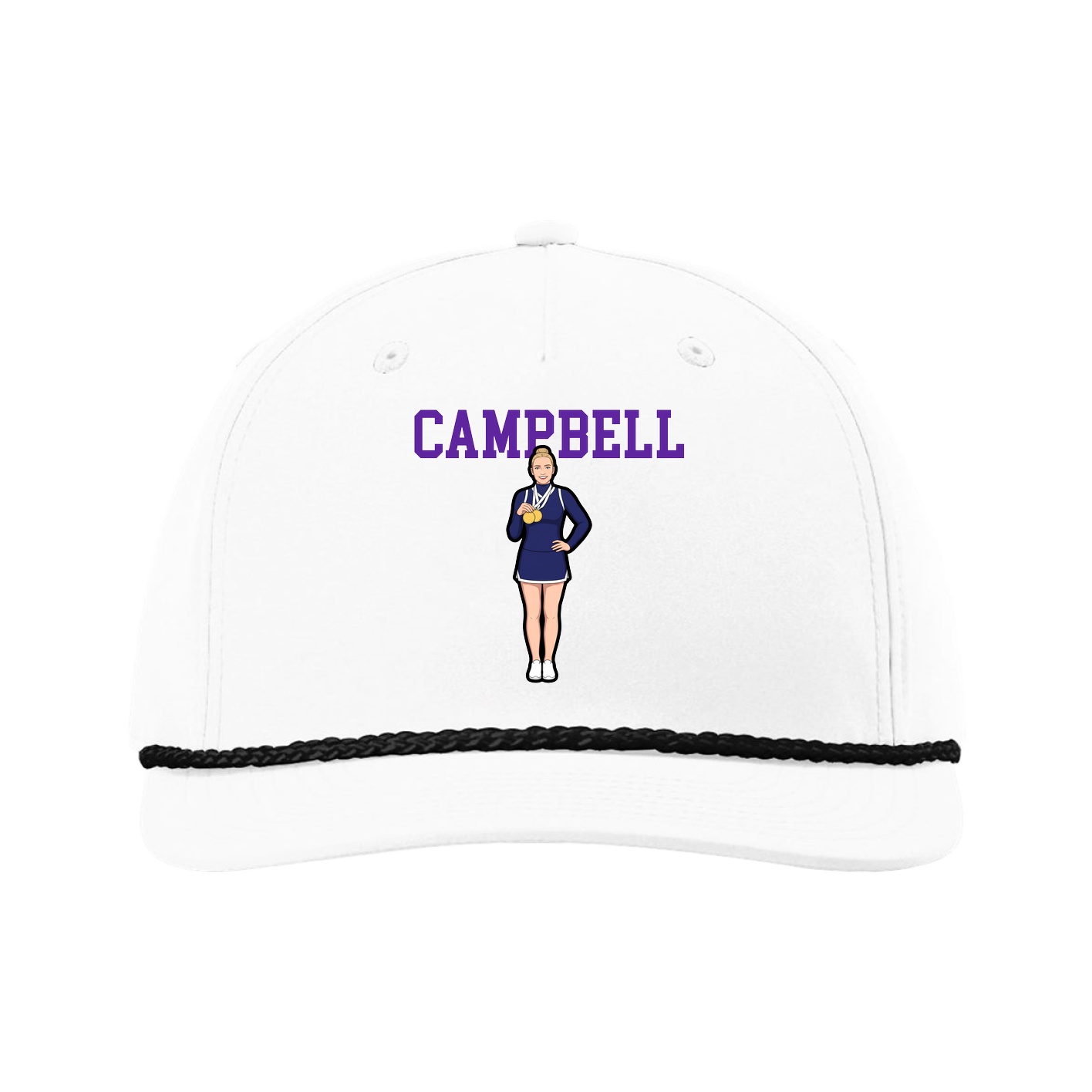 Five-Panel Classic Rope Cap — Shirsey in White