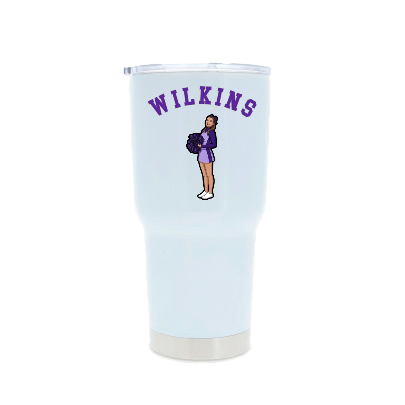 30oz Stainless Steel Tumbler — Shirsey Arch in White