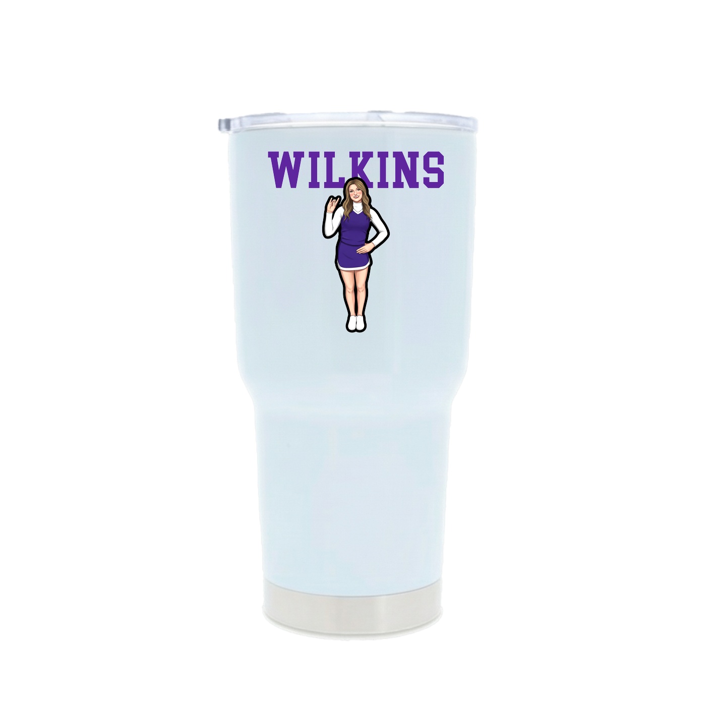 30oz Stainless Steel Tumbler — Shirsey in White