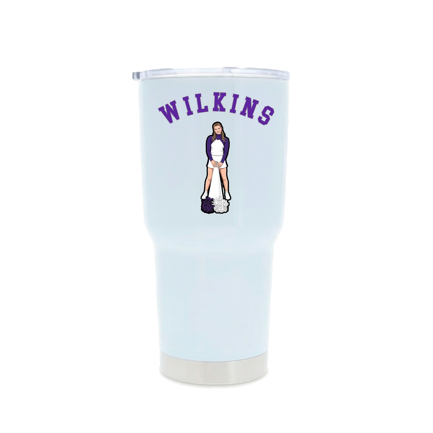 30oz Stainless Steel Tumbler — Shirsey Arch in White