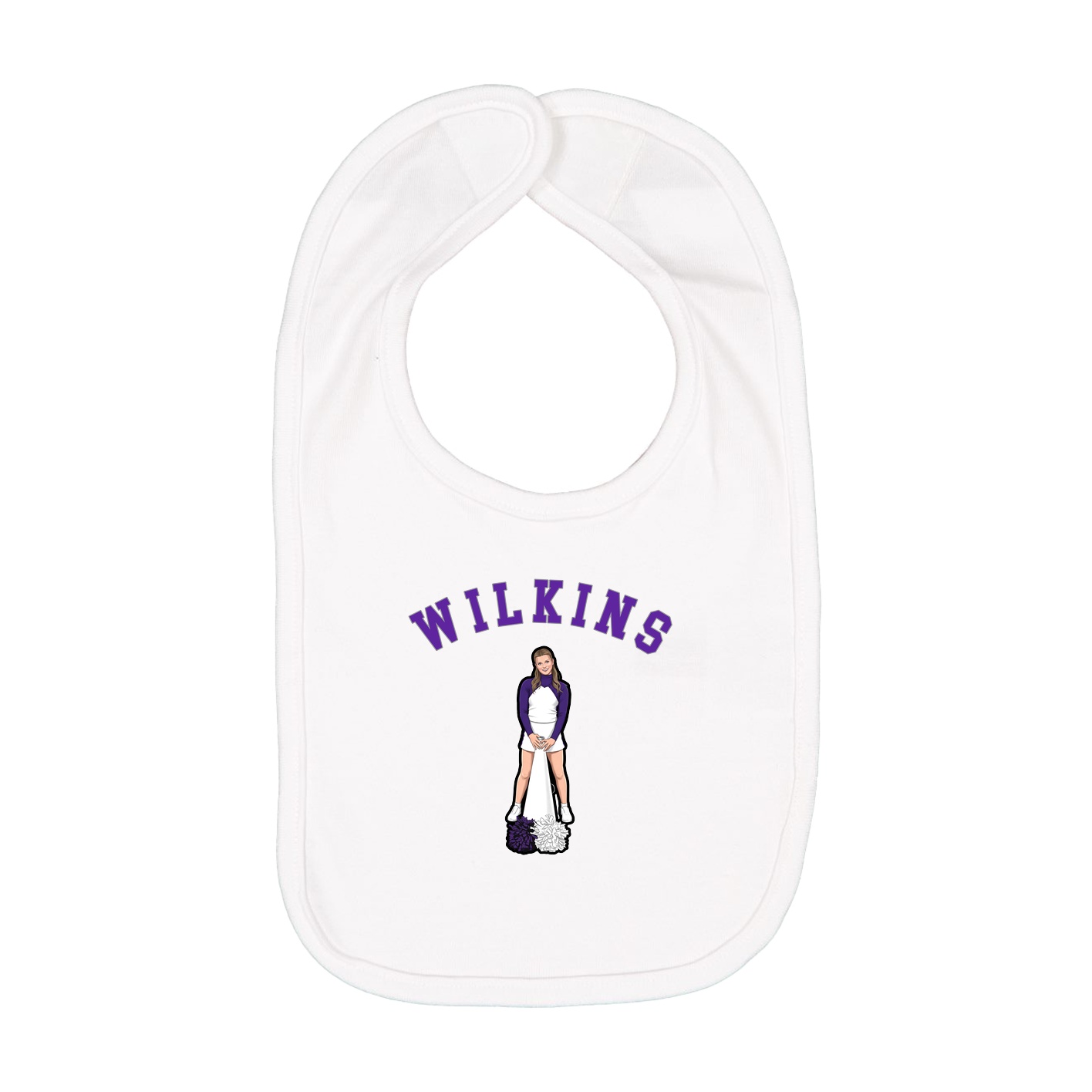 Infant Bib — Shirsey Arch in White