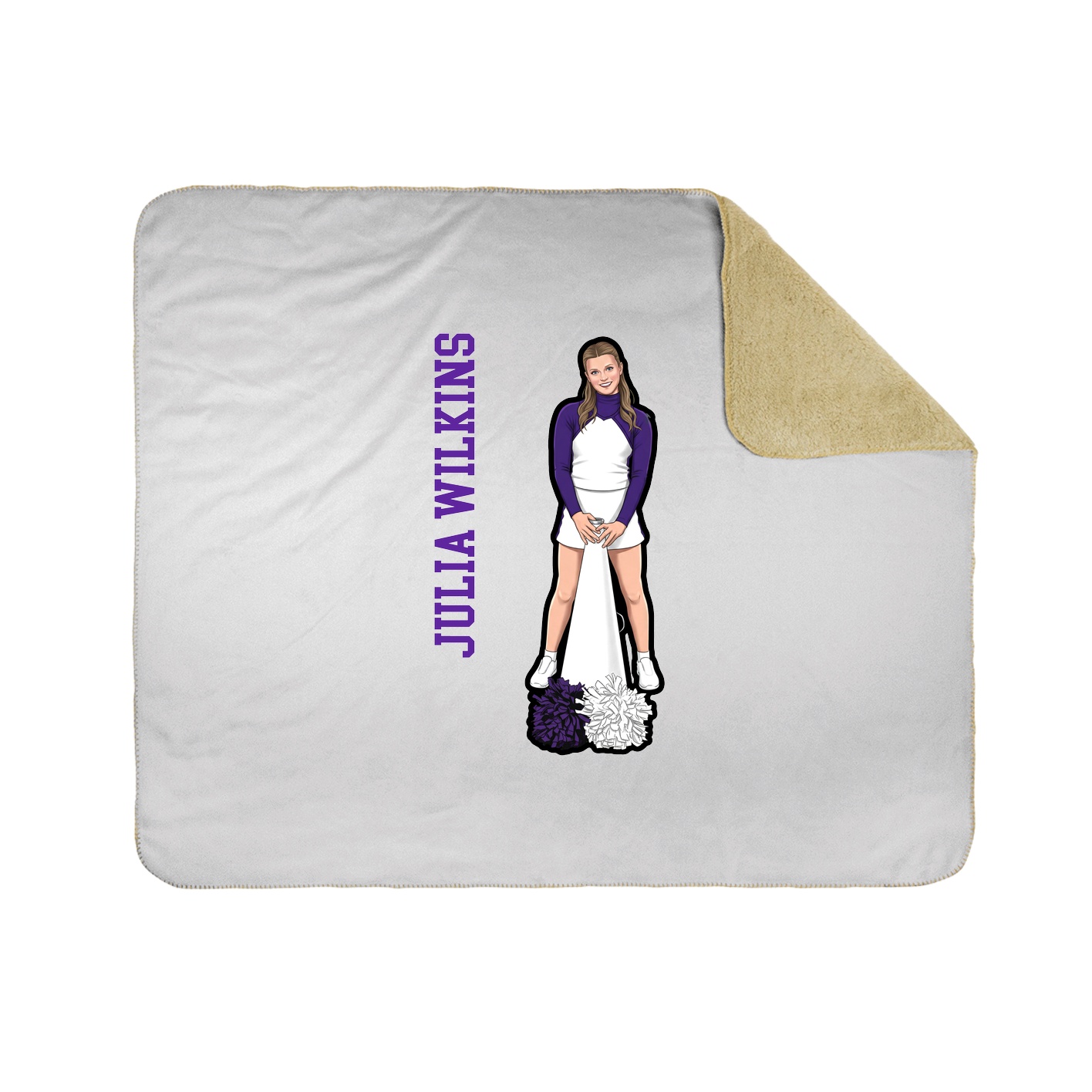 50x60 Sherpa Lined Throw Blanket