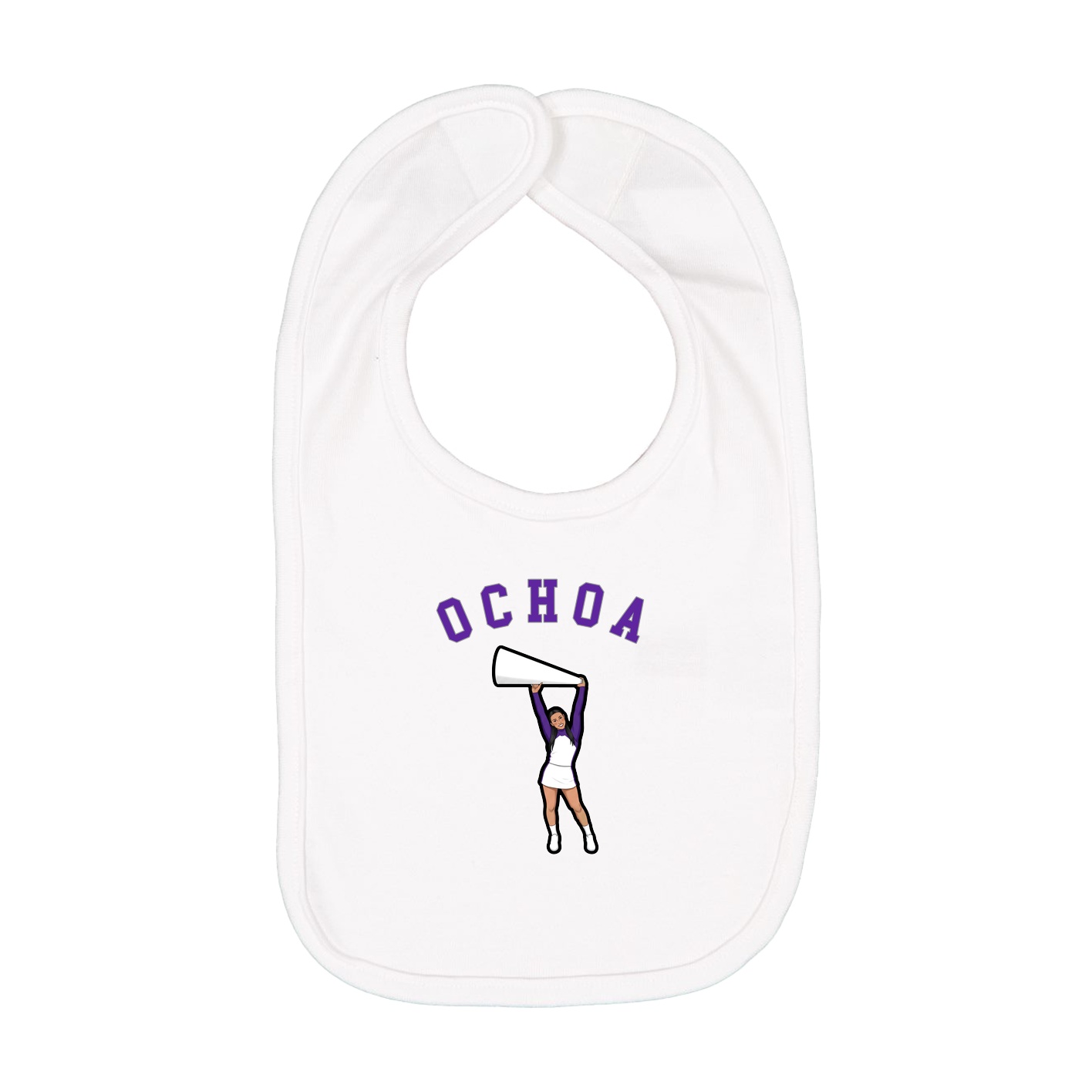 Infant Bib — Shirsey Arch in White