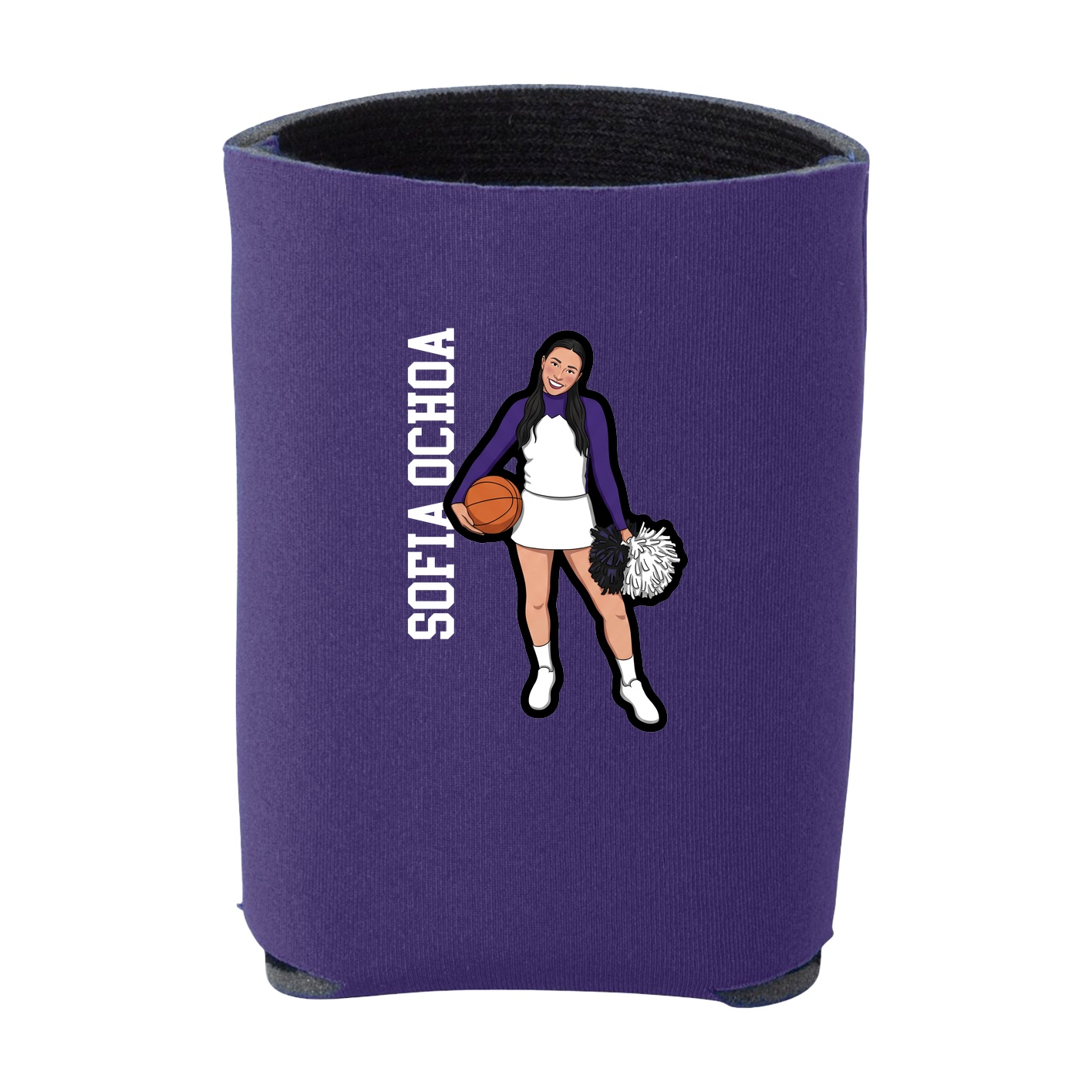 Can Holder — Name Vertical in Purple