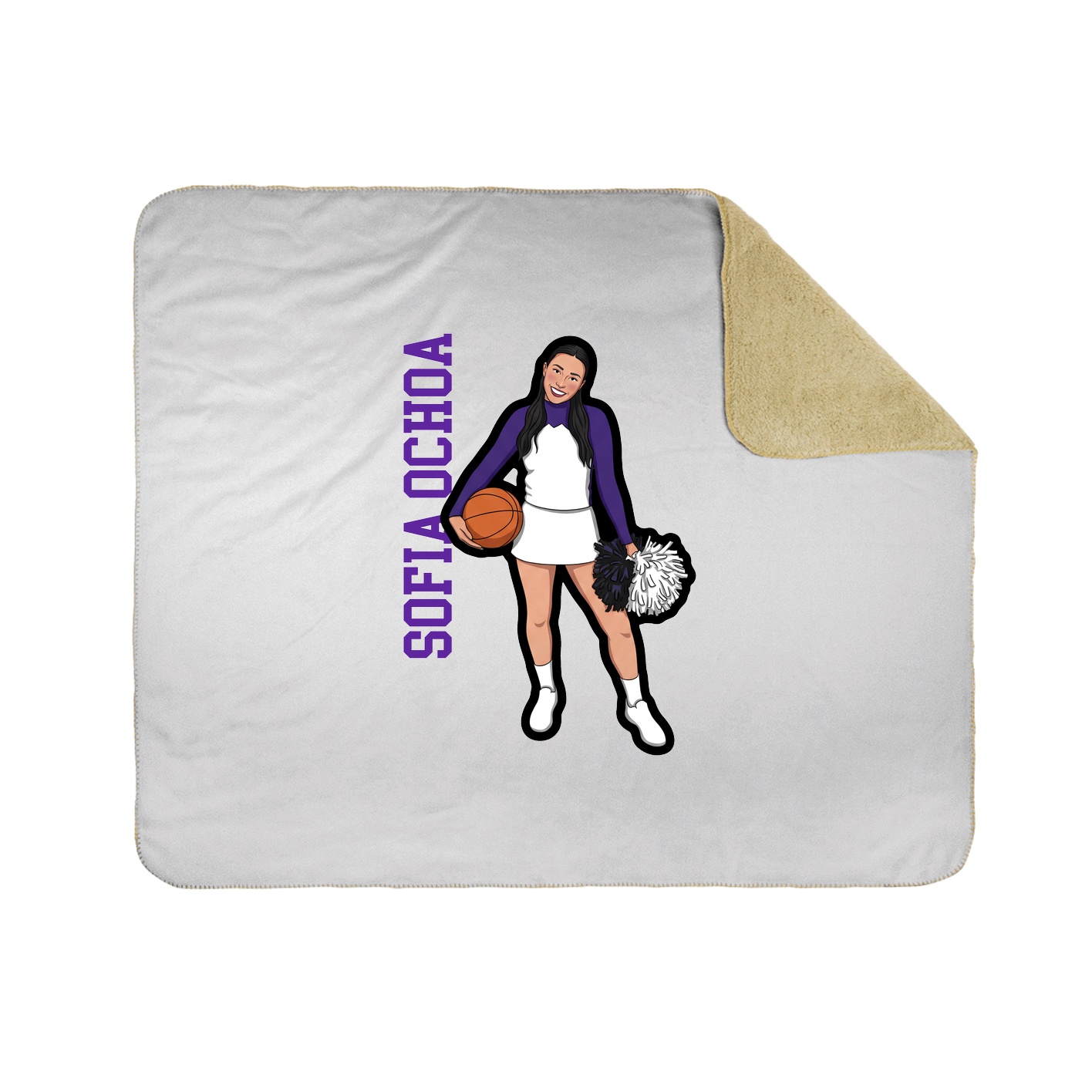 50x60 Sherpa Lined Throw Blanket