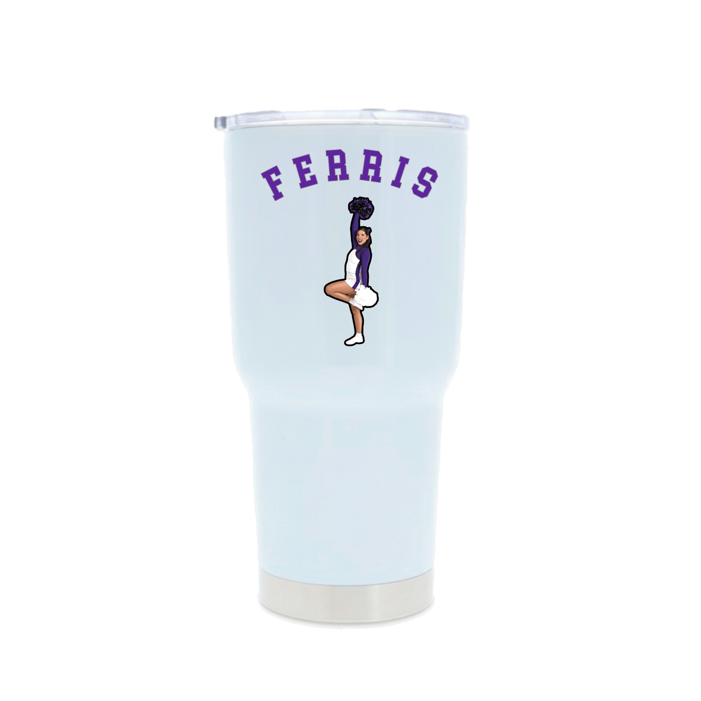 30oz Stainless Steel Tumbler — Shirsey Arch in White