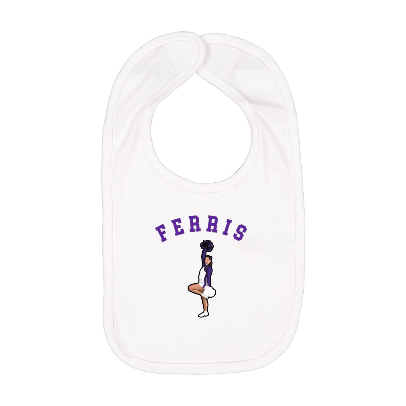 Infant Bib — Shirsey Arch in White