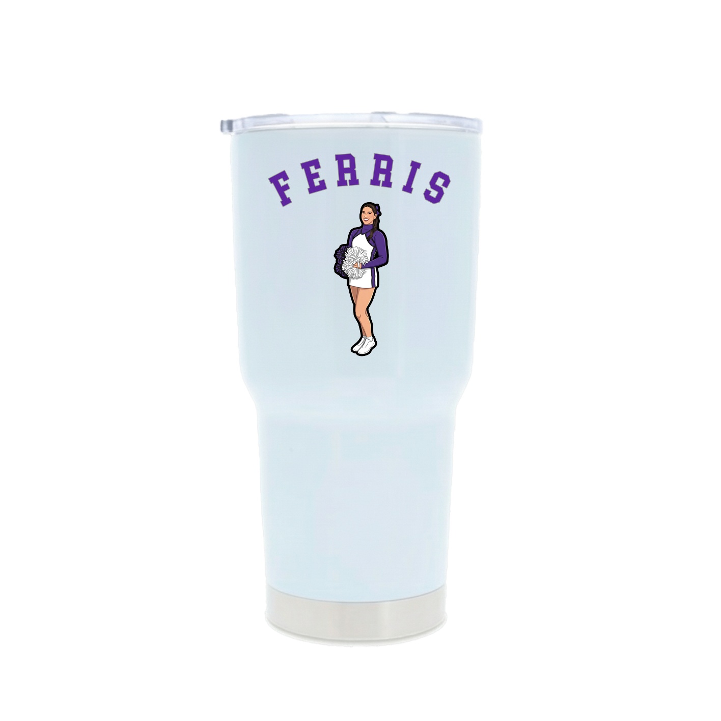 30oz Stainless Steel Tumbler — Shirsey Arch in White