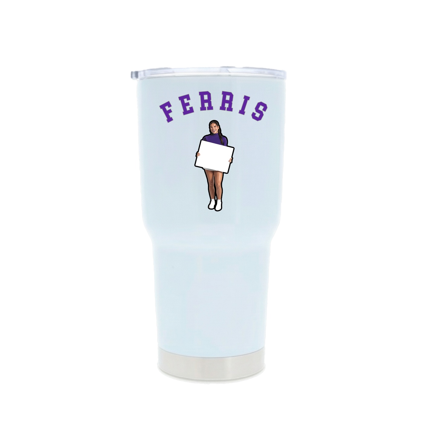30oz Stainless Steel Tumbler — Shirsey Arch in White