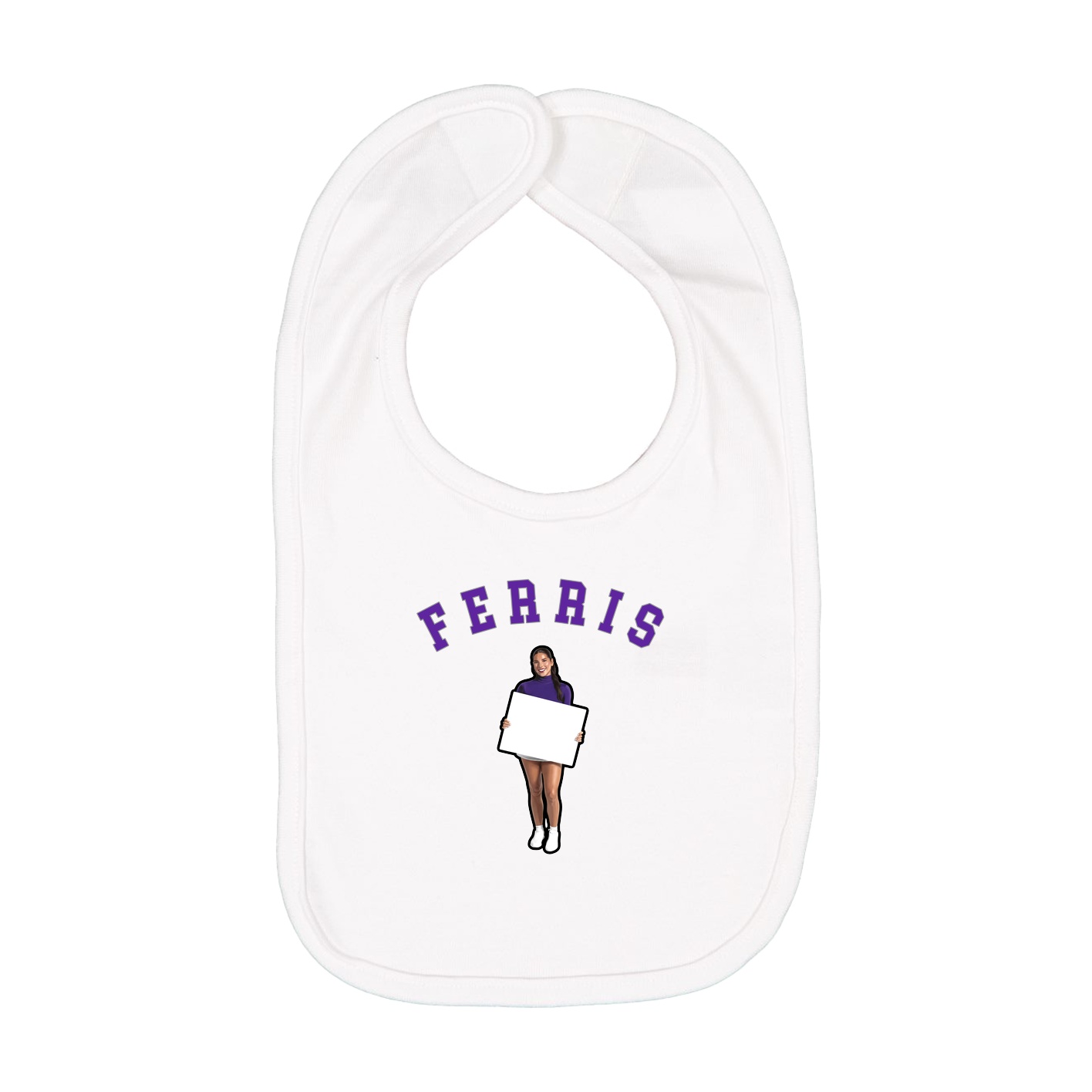 Infant Bib — Shirsey Arch in White