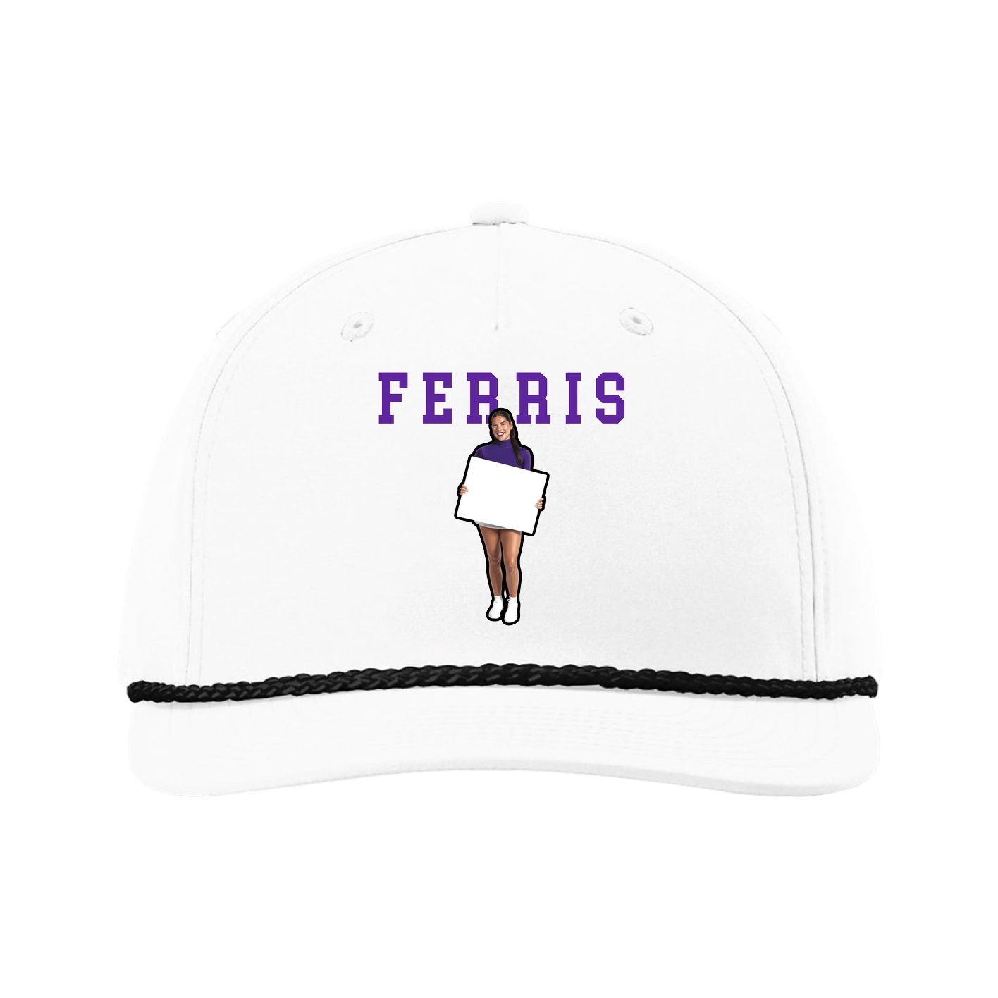 Five-Panel Classic Rope Cap — Shirsey in White
