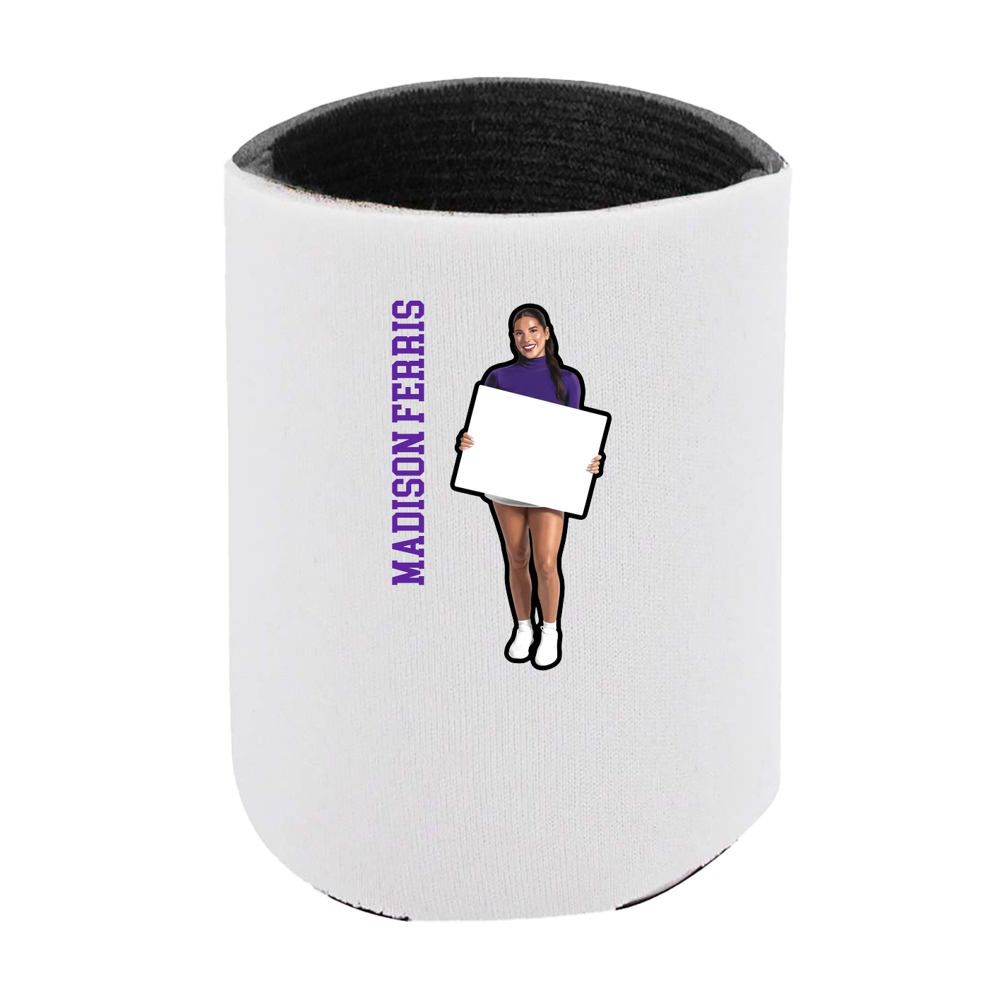 Can Holder — Name Vertical in White
