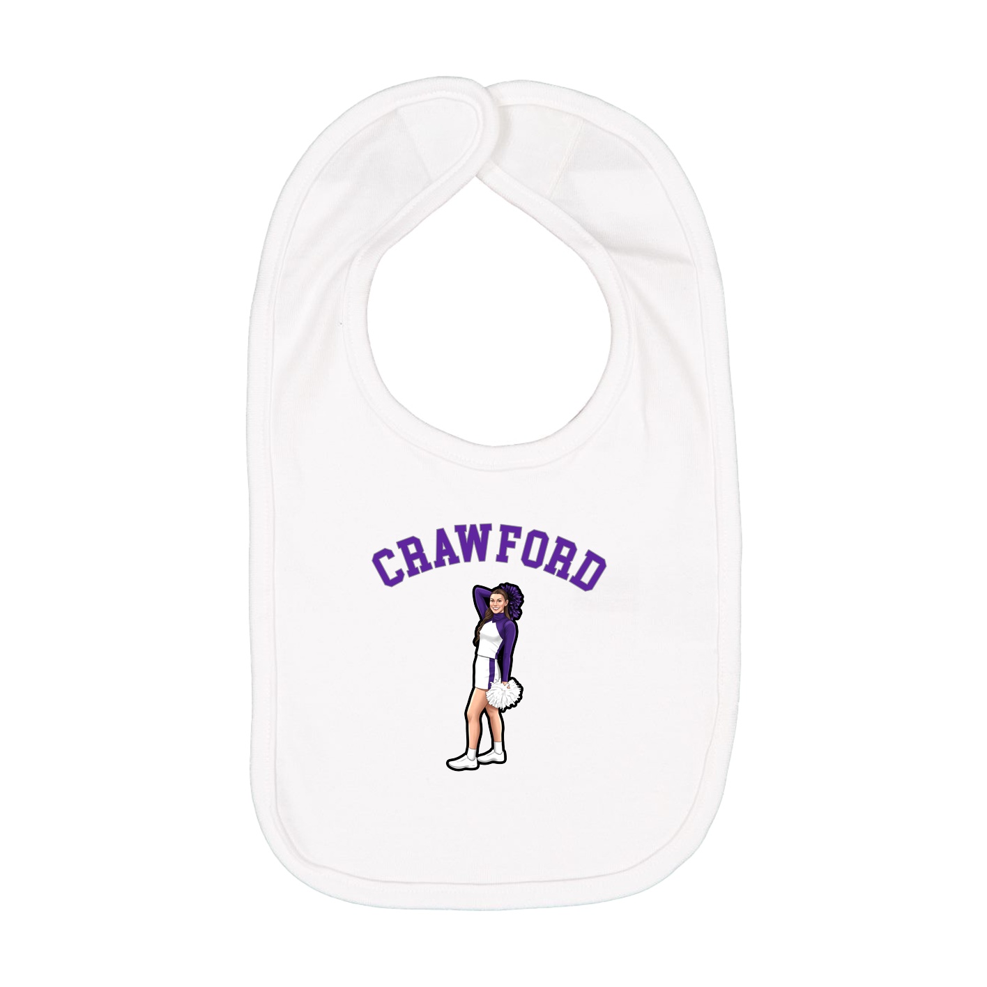 Infant Bib — Shirsey Arch in White