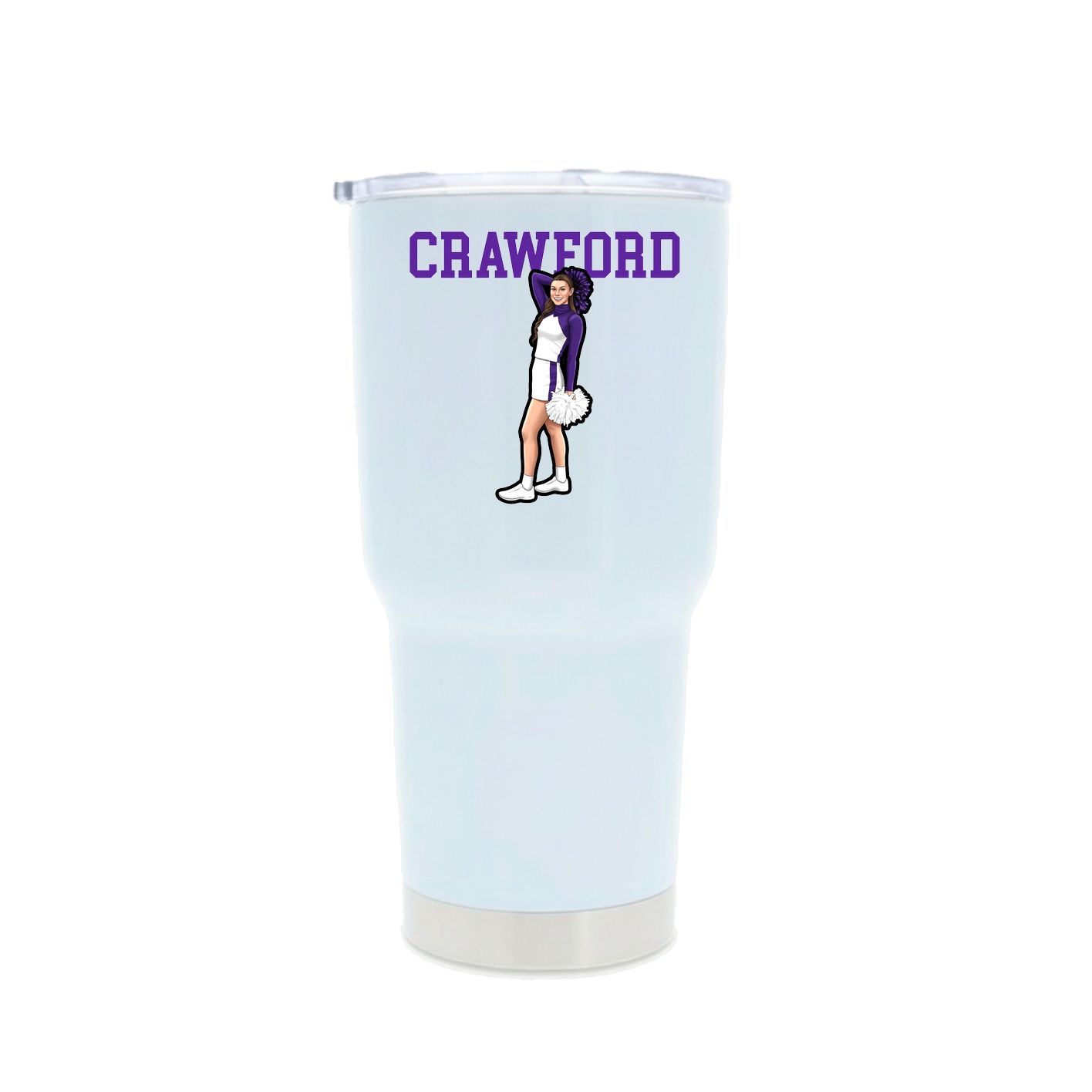 30oz Stainless Steel Tumbler — Shirsey in White