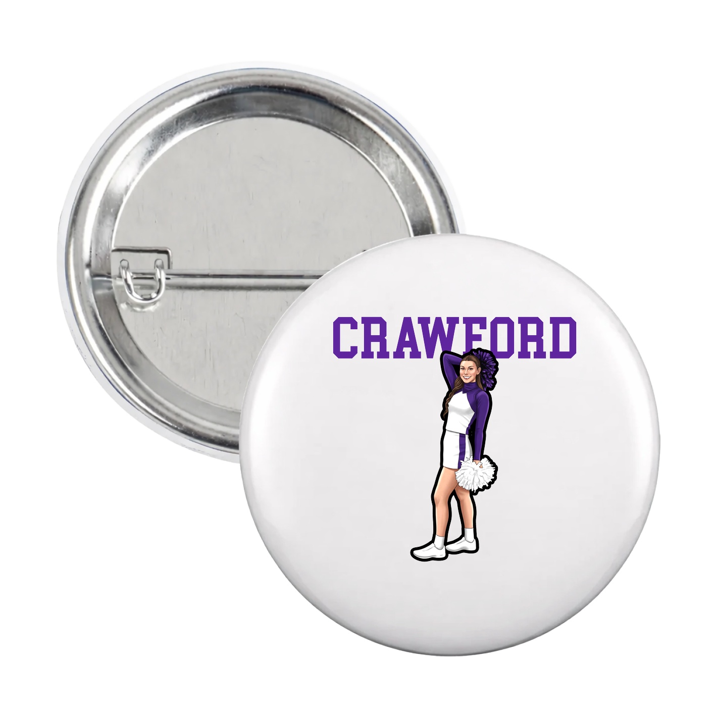 Game Day Button — Shirsey in White