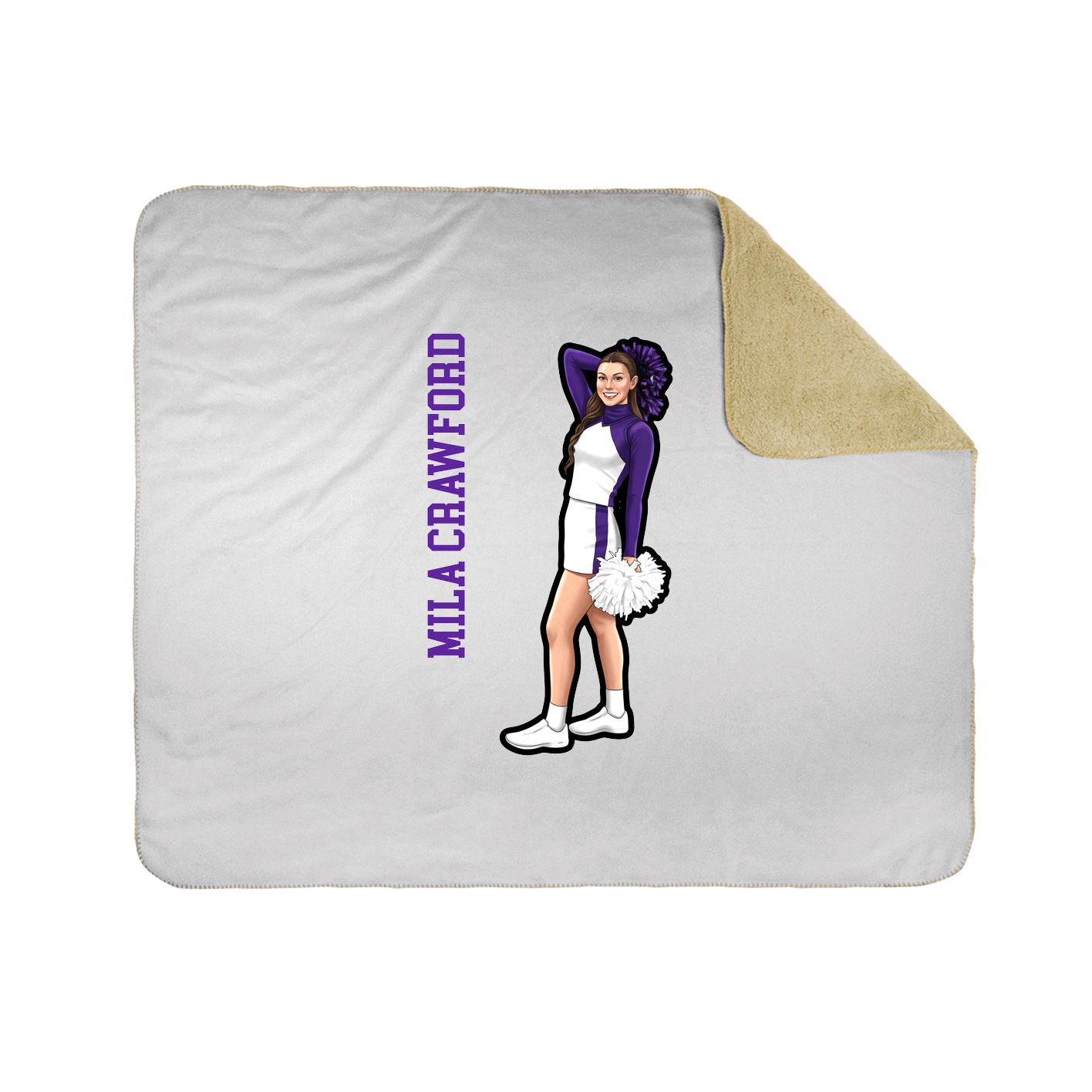50x60 Sherpa Lined Throw Blanket