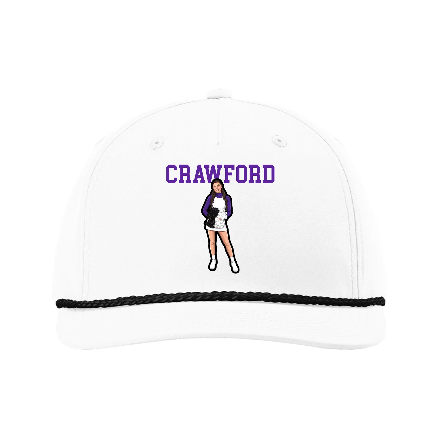 Five-Panel Classic Rope Cap — Shirsey in White