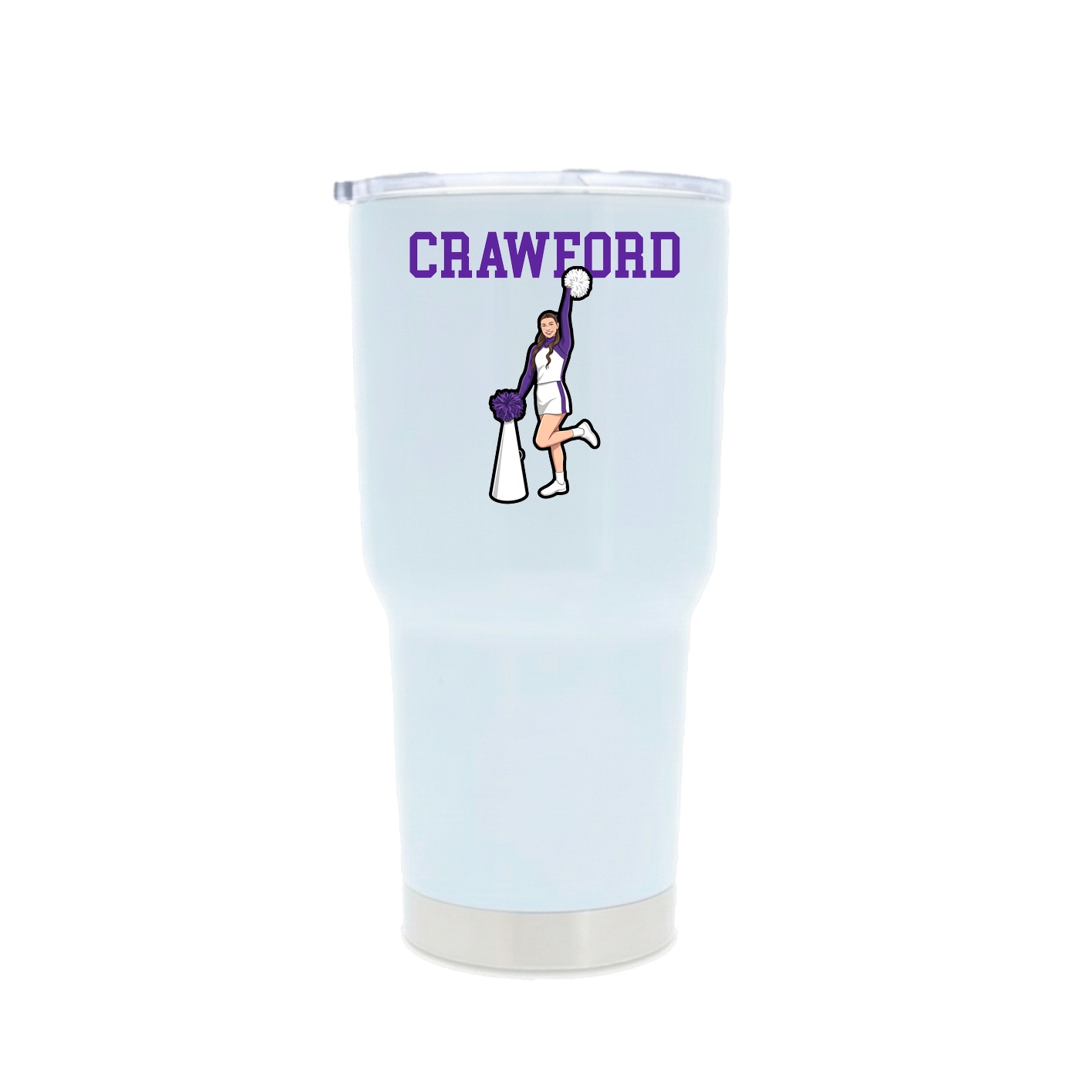 30oz Stainless Steel Tumbler — Shirsey in White