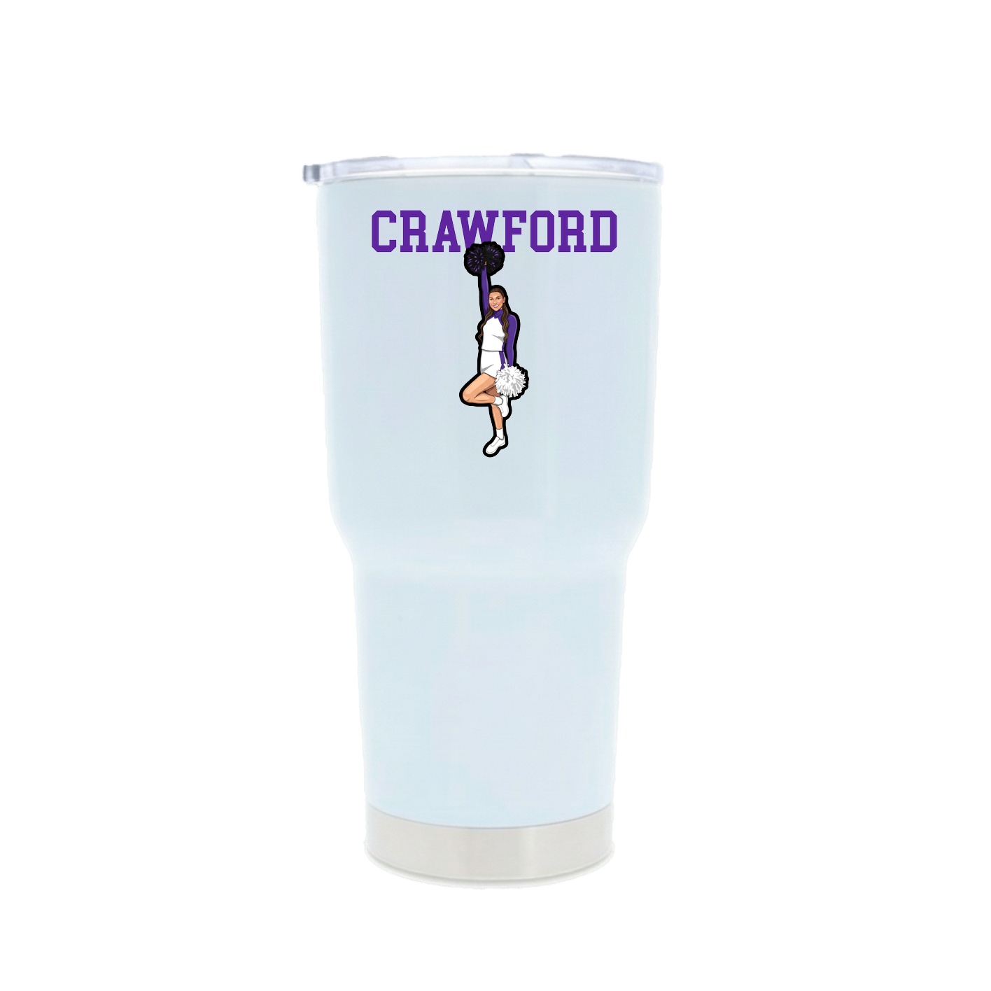 30oz Stainless Steel Tumbler — Shirsey in White