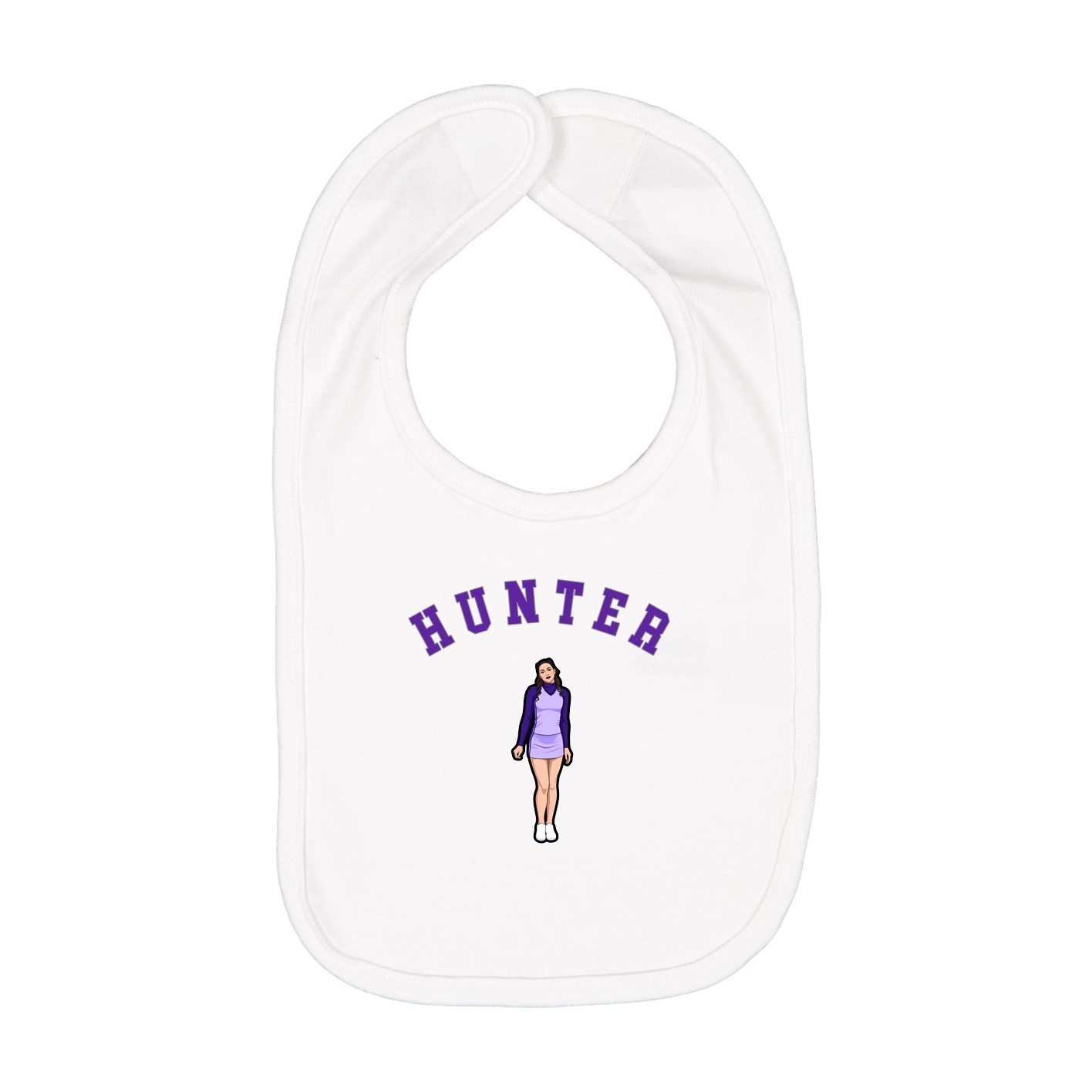 Infant Bib — Shirsey Arch in White
