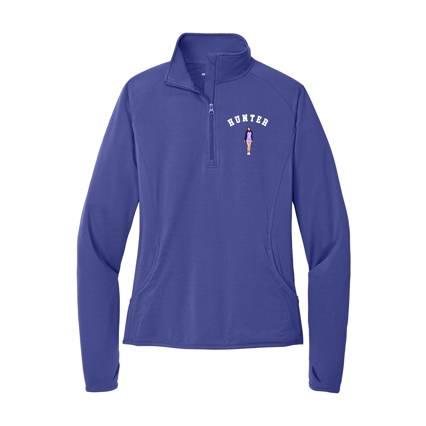 Women's Q-Zip Pullover — Shirsey Arch in Purple