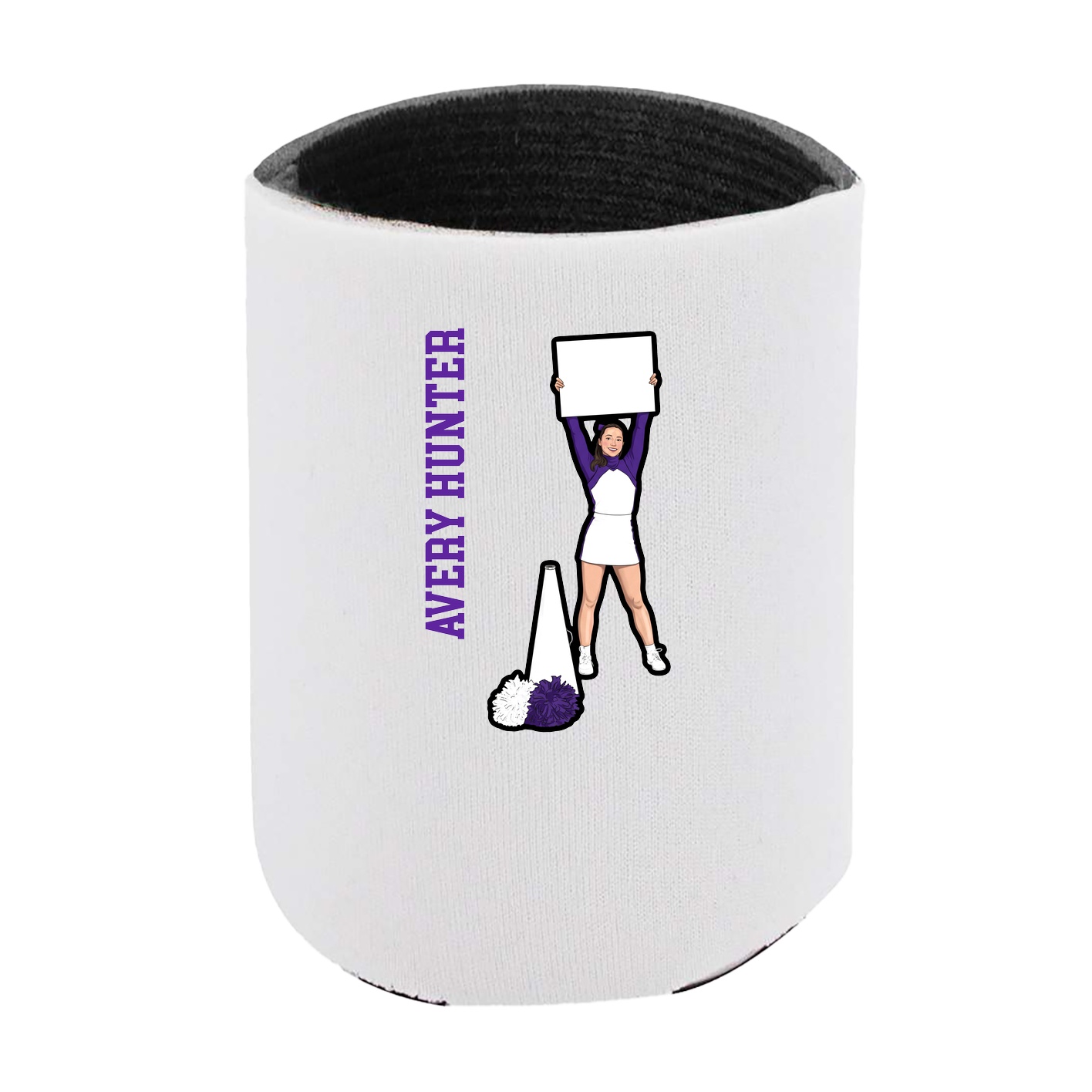 Can Holder — Name Vertical in White