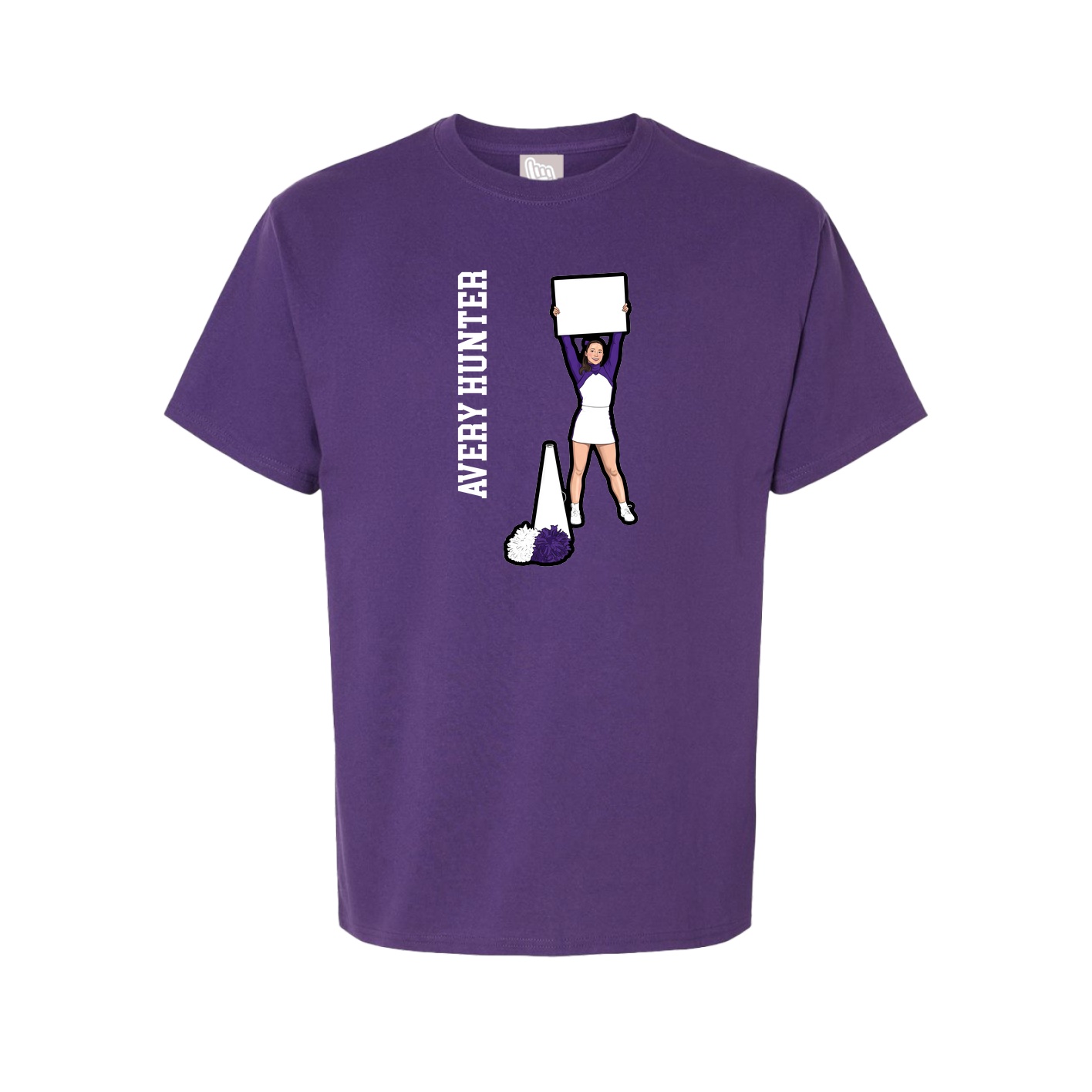 Tee — Name Vertical in Purple