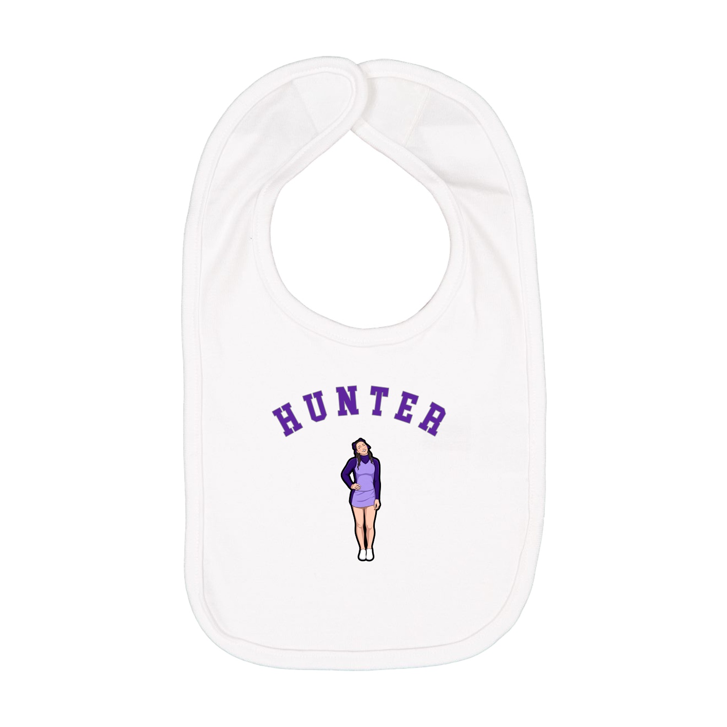 Infant Bib — Shirsey Arch in White