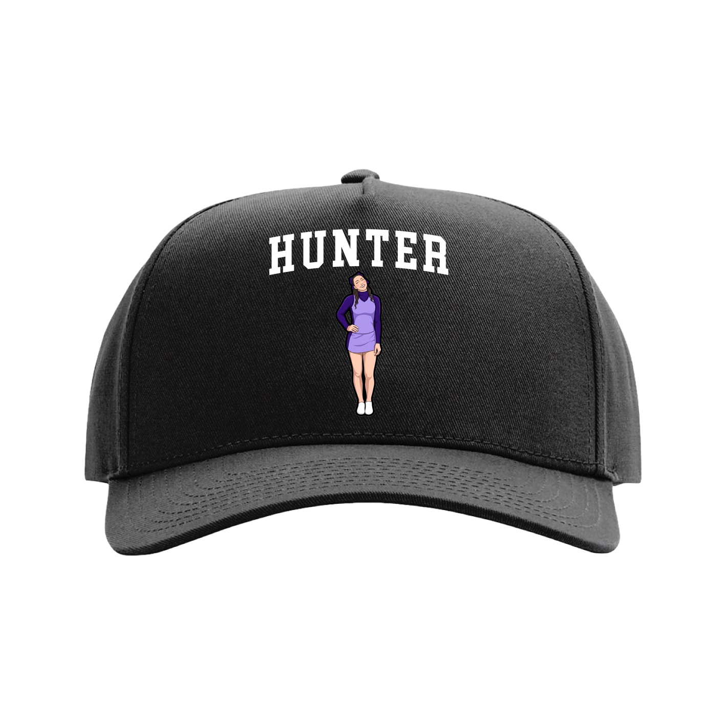 Full Fabric Five-Panel Champ Cap — Shirsey in Black