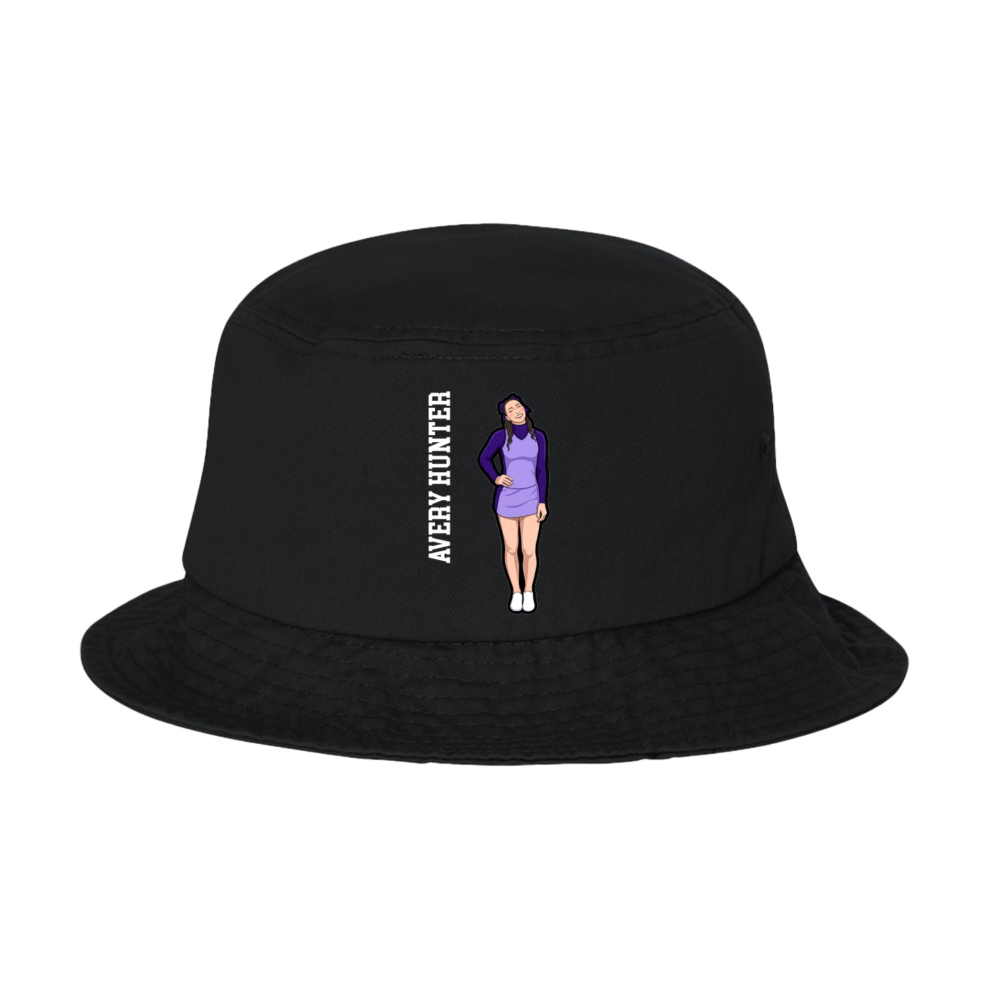 Bucket Cap — Name Vertical in Black