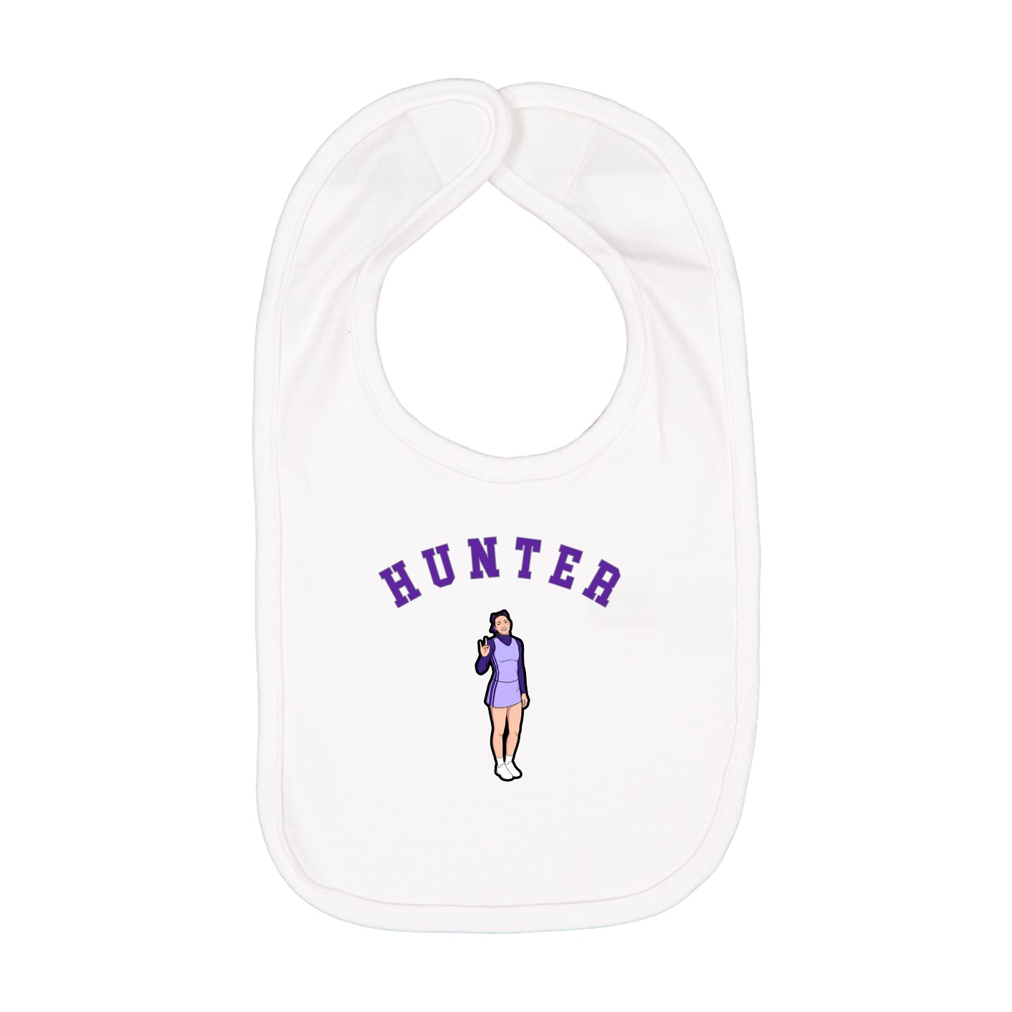 Infant Bib — Shirsey Arch in White