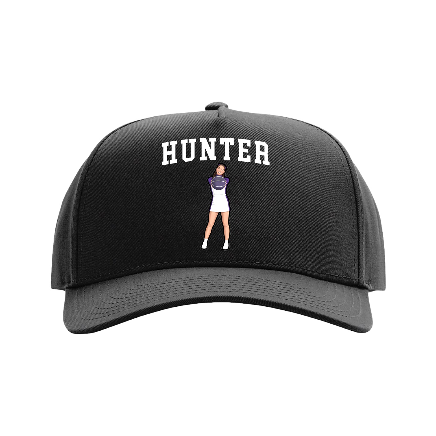 Full Fabric Five-Panel Champ Cap — Shirsey in Black