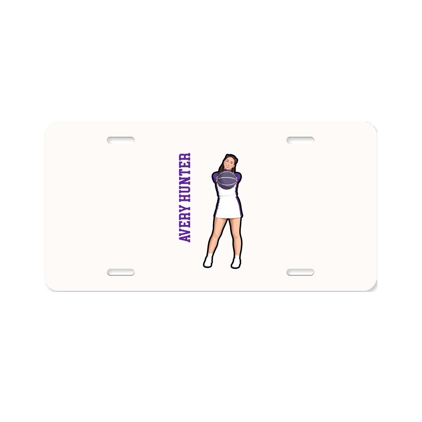 License Plate — Name Vertical in Classic